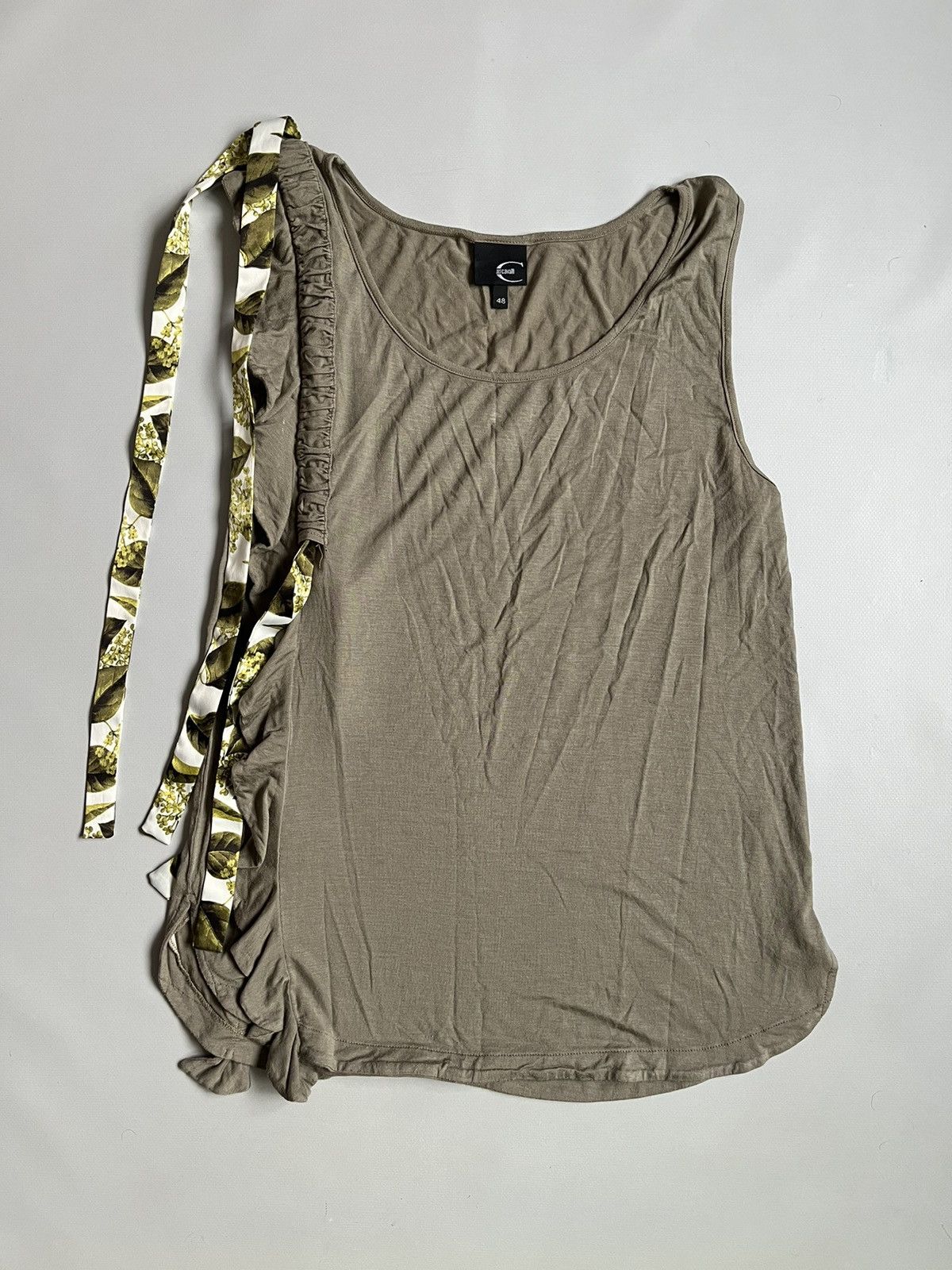 Just Cavalli Brown Sleeveless Stretch Tank Top
