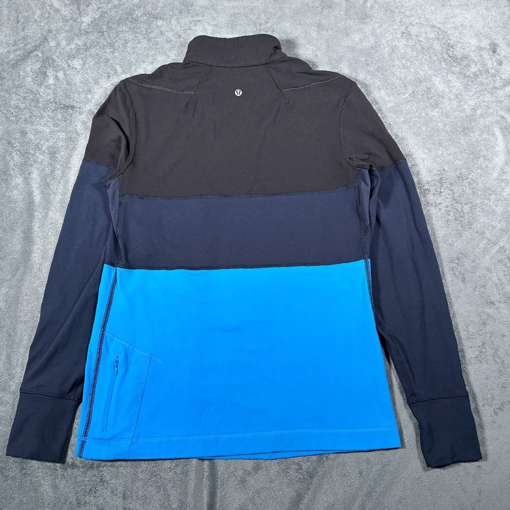 Lululemon Lululemon Velocity Quarter Zip Sweatshirt Mens Small Black Inkwell Cornflower Multicolor Rulu M3662S Size US S / EU 44-46 / 1 - 7 Thumbnail