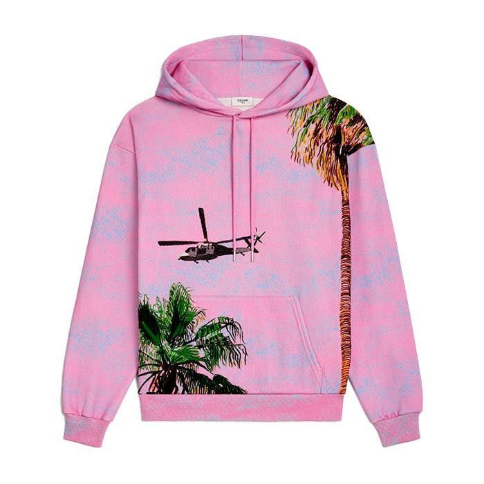 Celine o1bcso1str1124 Cotton Fleece Ave 57 Sky Loose Hoodie Size US XXL / EU 58 / 5 - 1 Thumbnail