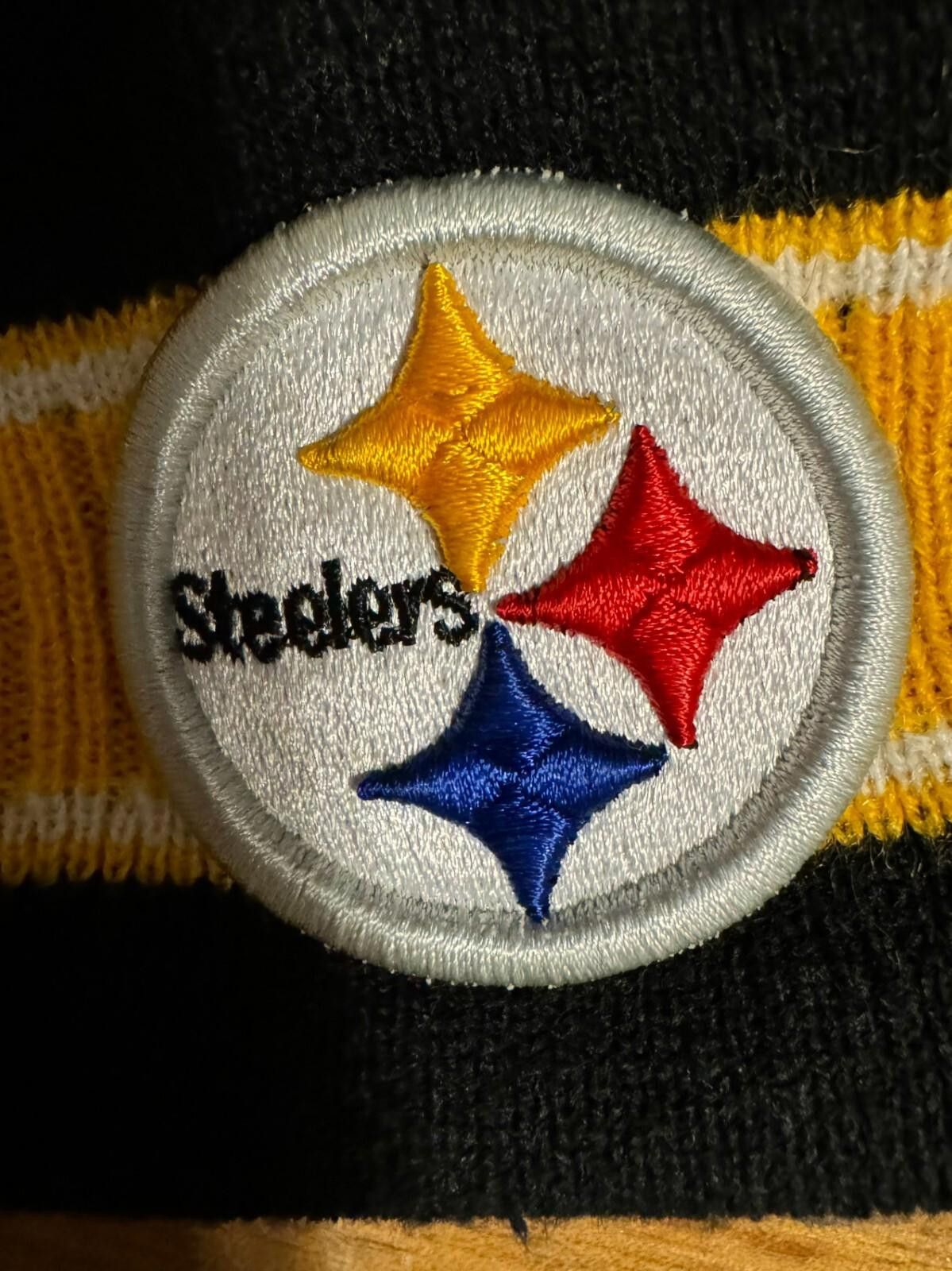Other Pittsburgh Steelers Knit Beanie Hat Winter Black Raised Logo Size ONE SIZE - 2 Thumbnail