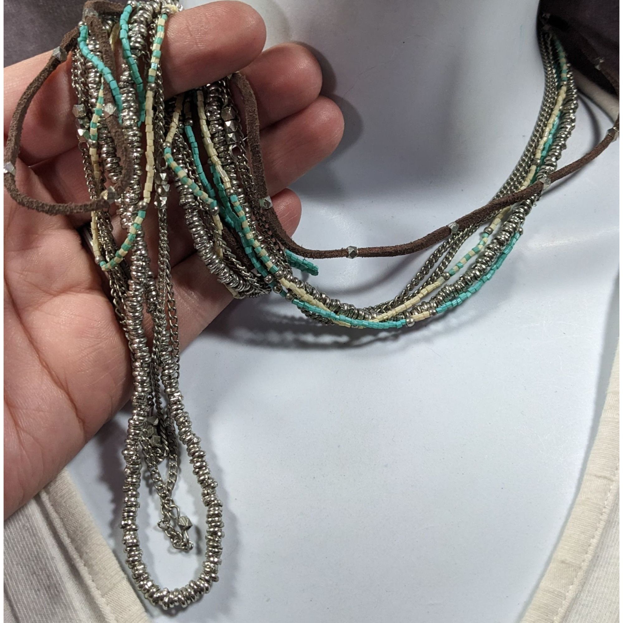 Other Jean Day Western Multilayer Bohemian Bead And Chain Necklace Size ONE SIZE - 2 Thumbnail
