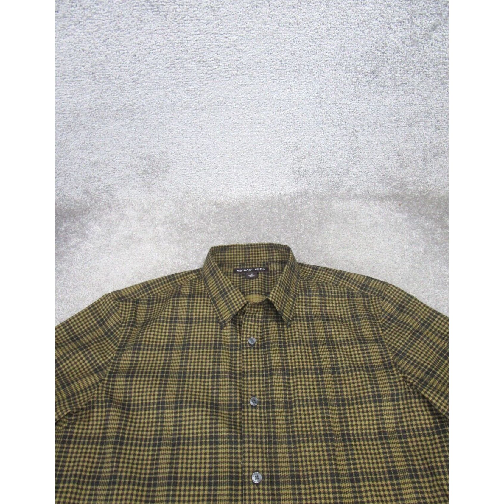 Michael Kors Michael Kors Mens Shirt Medium Brown Cotton Button Up Size US M / EU 48-50 / 2 - 2 Thumbnail