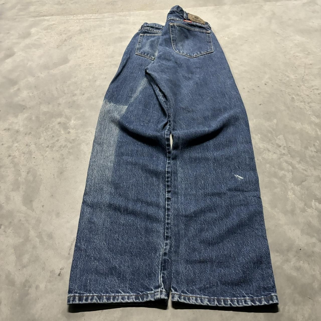 Japanese Brand × Vintage Crazy Vintage Y2K/2000s Grunge Faded Dark Wash Denim Jeans! Size US 33 - 4 Thumbnail