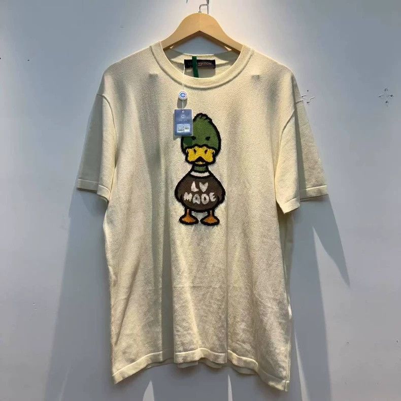 Louis Vuitton Louis Vuitton White Duck Short Sleeve Size US L / EU 52-54 / 3 - 1 Thumbnail