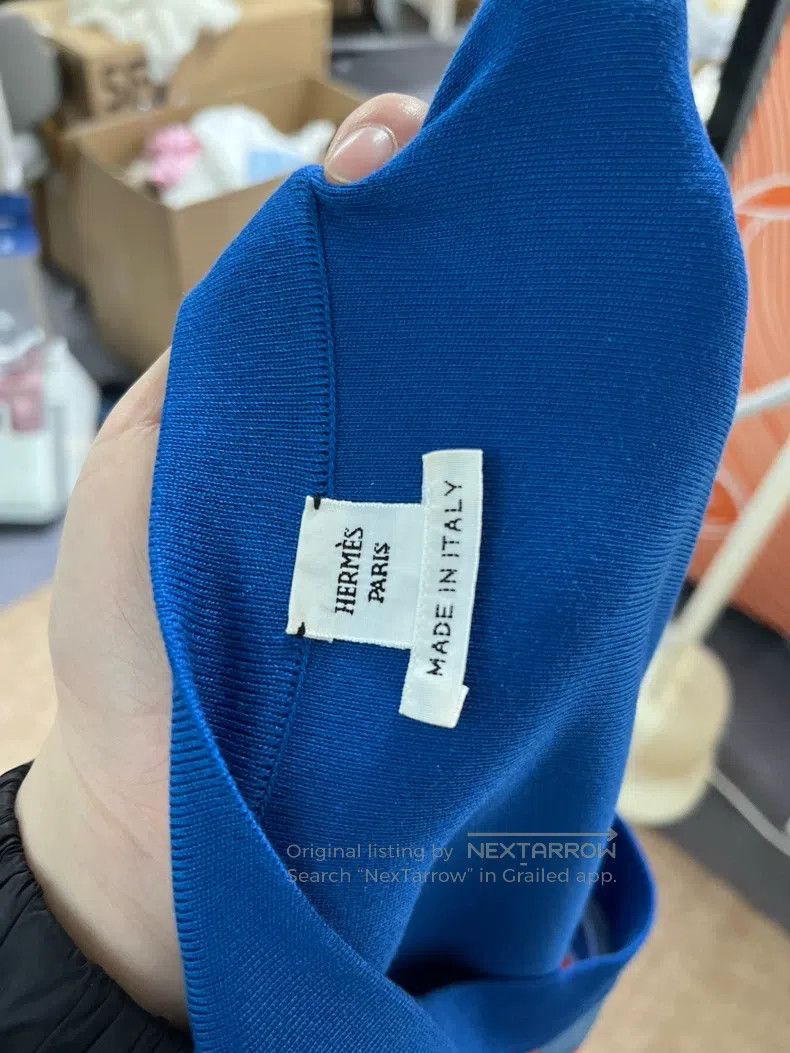 Hermes Hermes Blue knit dress, 88% viscose 12% silk Size XXS / US 00 / IT 34 - 4 Thumbnail
