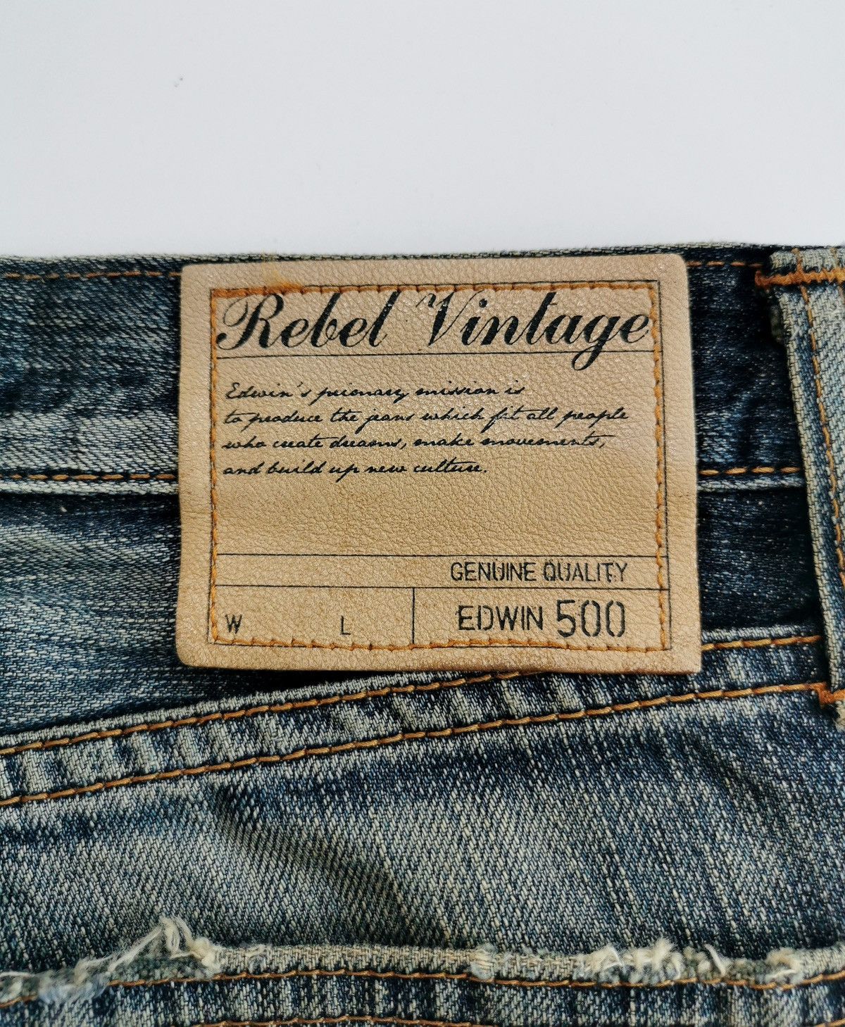 Edwin Bootcut Thrashed Edwin 500RV Mud Distressed Jeans ERD Grunge Size US 31 - 13 Thumbnail