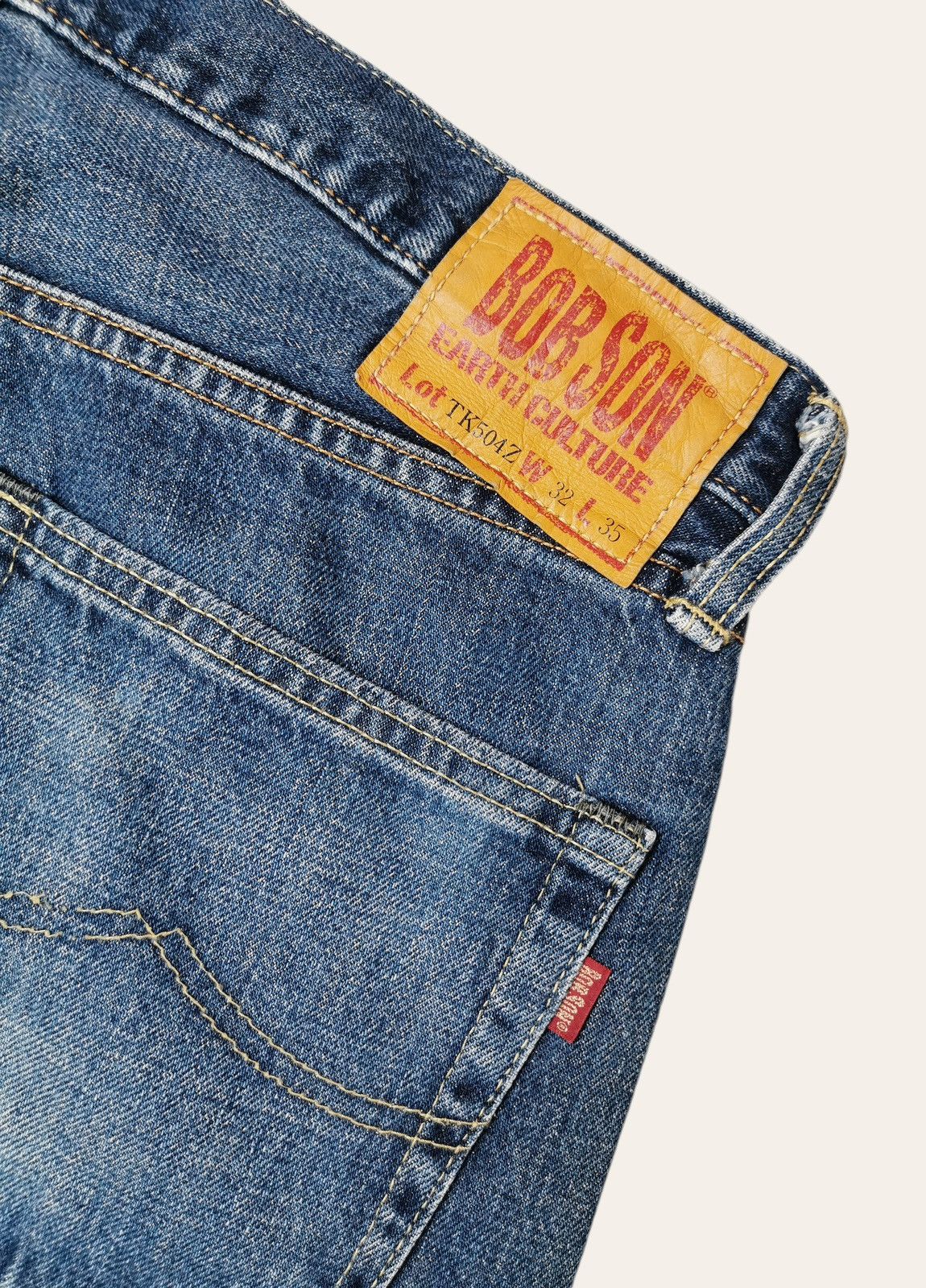 Le Grande Bleu (L.G.B.) Vintage Bobson Selvedge Jeans Lot TK504Z Size US 33 - 7 Thumbnail
