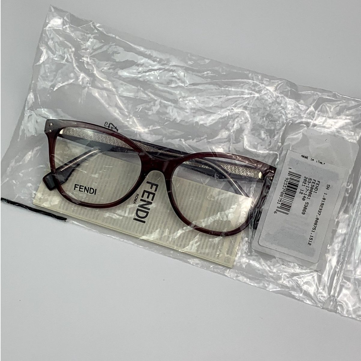 Fendi NEW Fendi Eyeglasses FE50006I 53069 Burgundy Women Authentic Size ONE SIZE - 11 Thumbnail