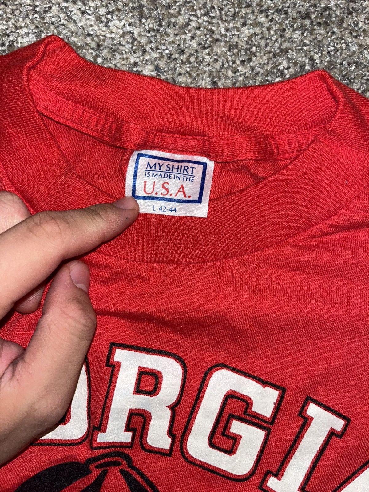 Vintage Georgia Bulldogs Single Stitch Tee Size US L / EU 52-54 / 3 - 3 Thumbnail