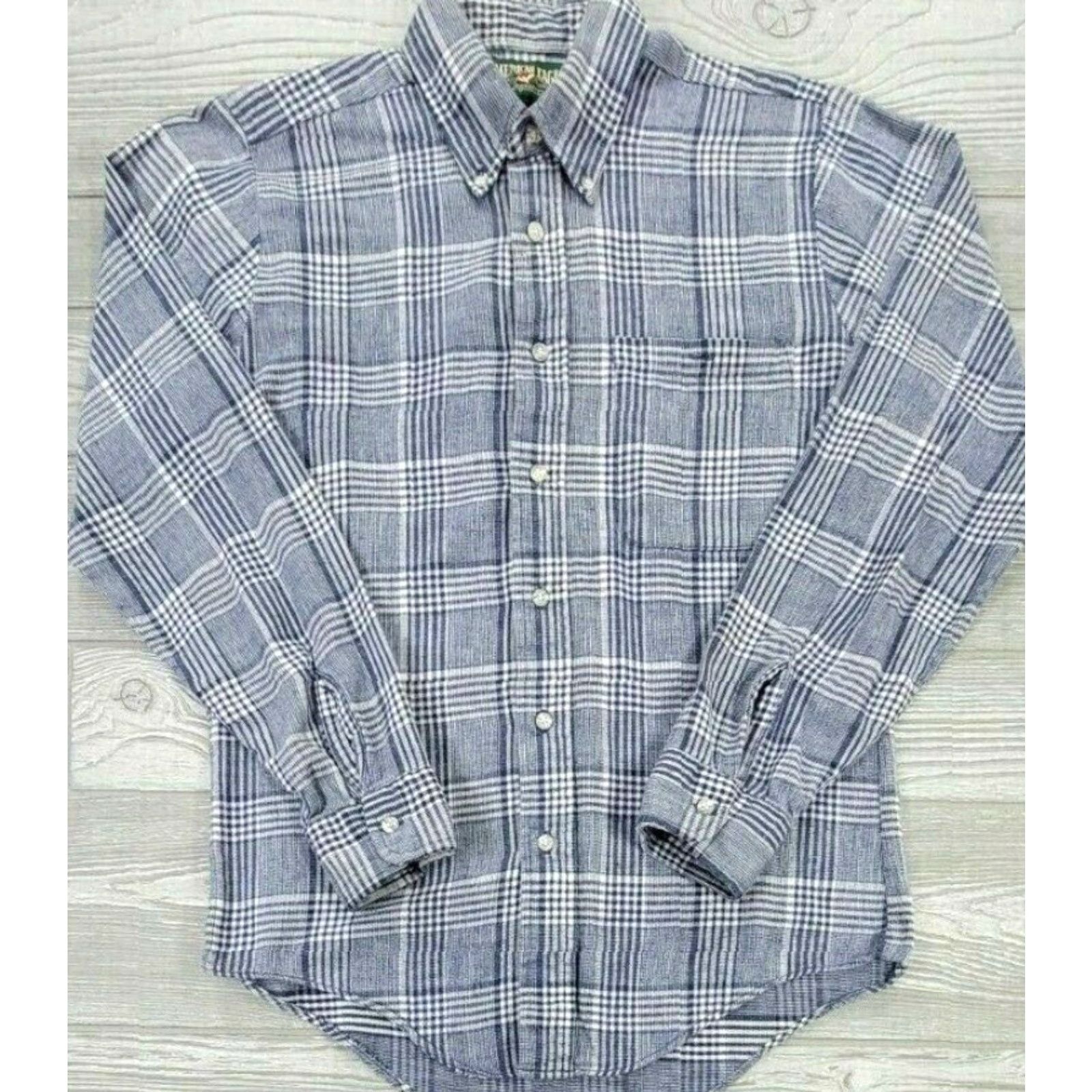 American Eagle Outfitters Vtg 80s American Eagle Outfitters Mens Flannel Blue Plaid Button Up Shirt M USA Size US M / EU 48-50 / 2 - 2 Thumbnail