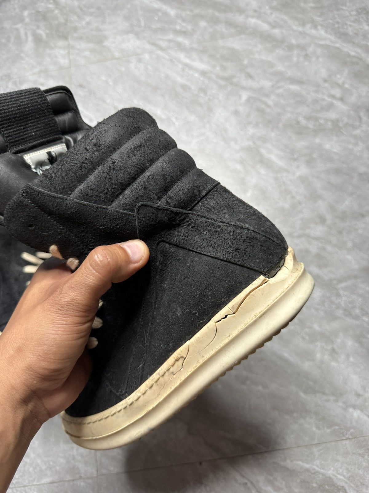Rick Owens Rick Owens Geobasket Blistered Leather Shoes Size US 5 / EU 37 - 2 Thumbnail