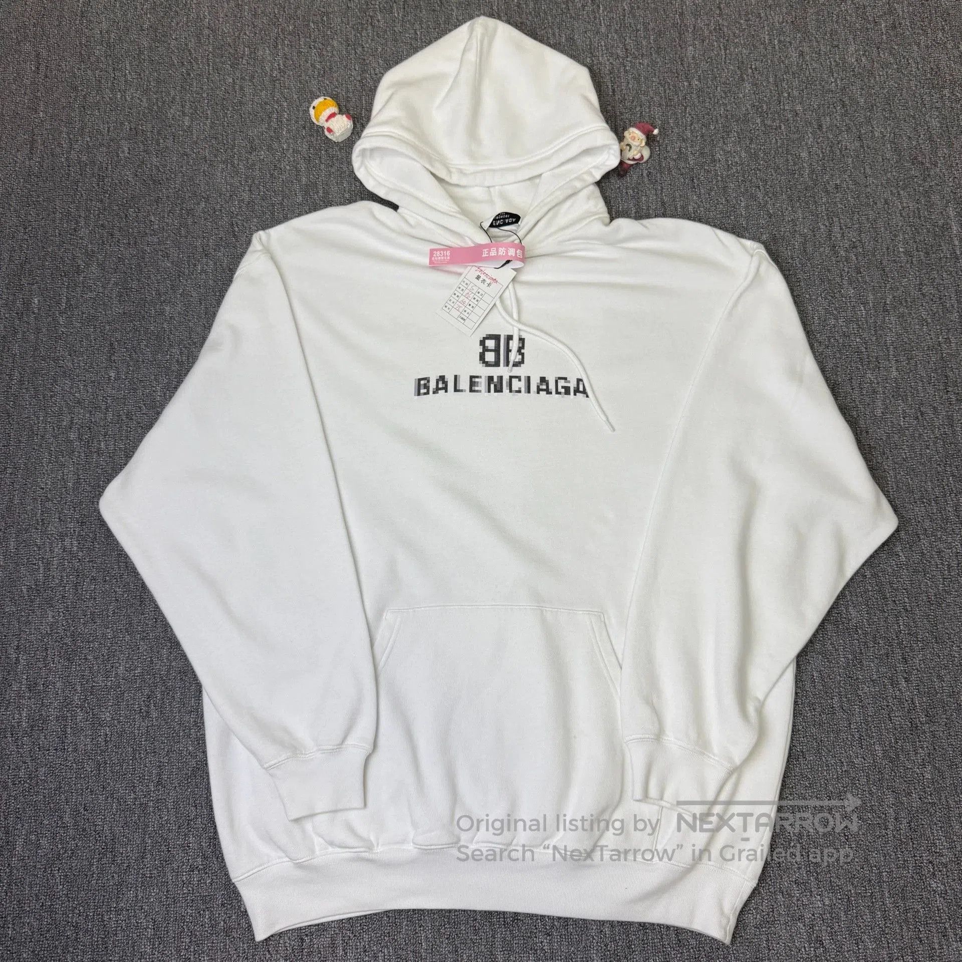 Balenciaga Balenciaga Mosaic Logo Drawstring Hoodie. Size US S / EU 44-46 / 1 - 1 Thumbnail