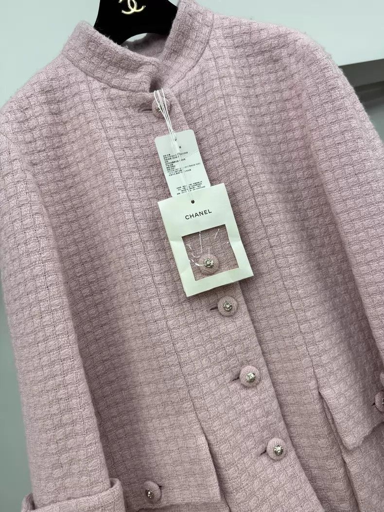 Chanel Chanel Pink tweed coat Size XS / US 0-2 / IT 36-38 - 2 Thumbnail