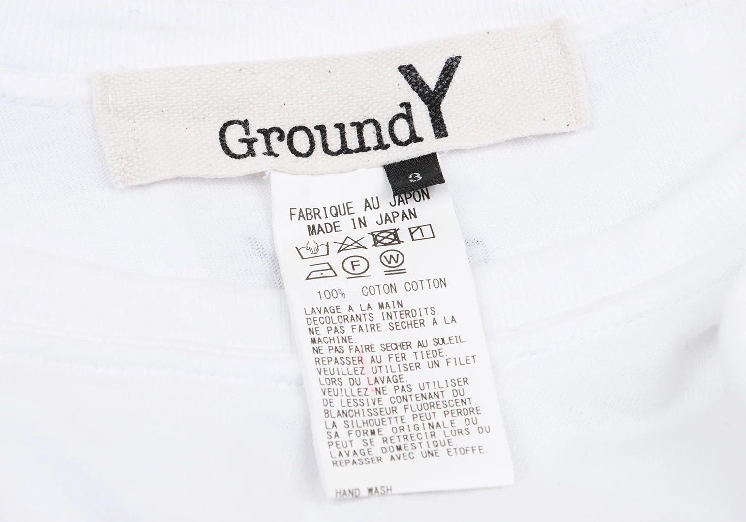 Yohji Yamamoto Back Logo Cotton Crew Neck T-Shirt White 3 Size US S / EU 44-46 / 1 - 14 Thumbnail
