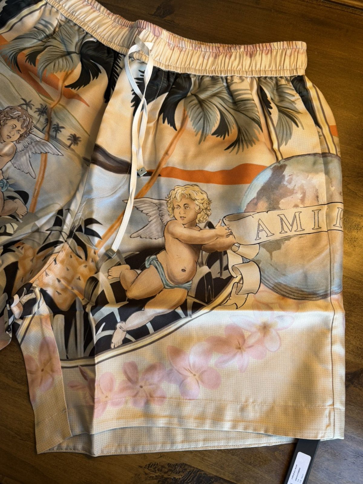 Amiri AMIRI 100% Silk Cherub Shorts Size US 34 / EU 50 - 3 Thumbnail
