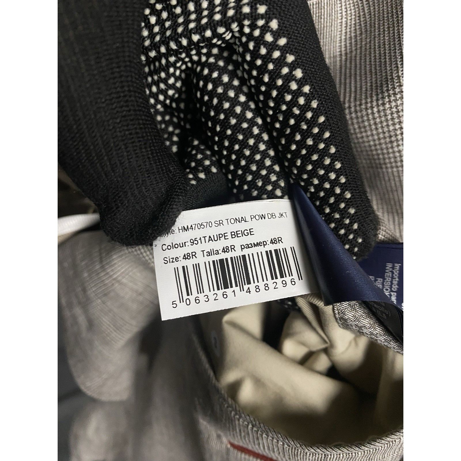 Hackett NWT GREAT Hackett Saville Row Gray Checked Linen Double Brea Size 48R - 14 Thumbnail