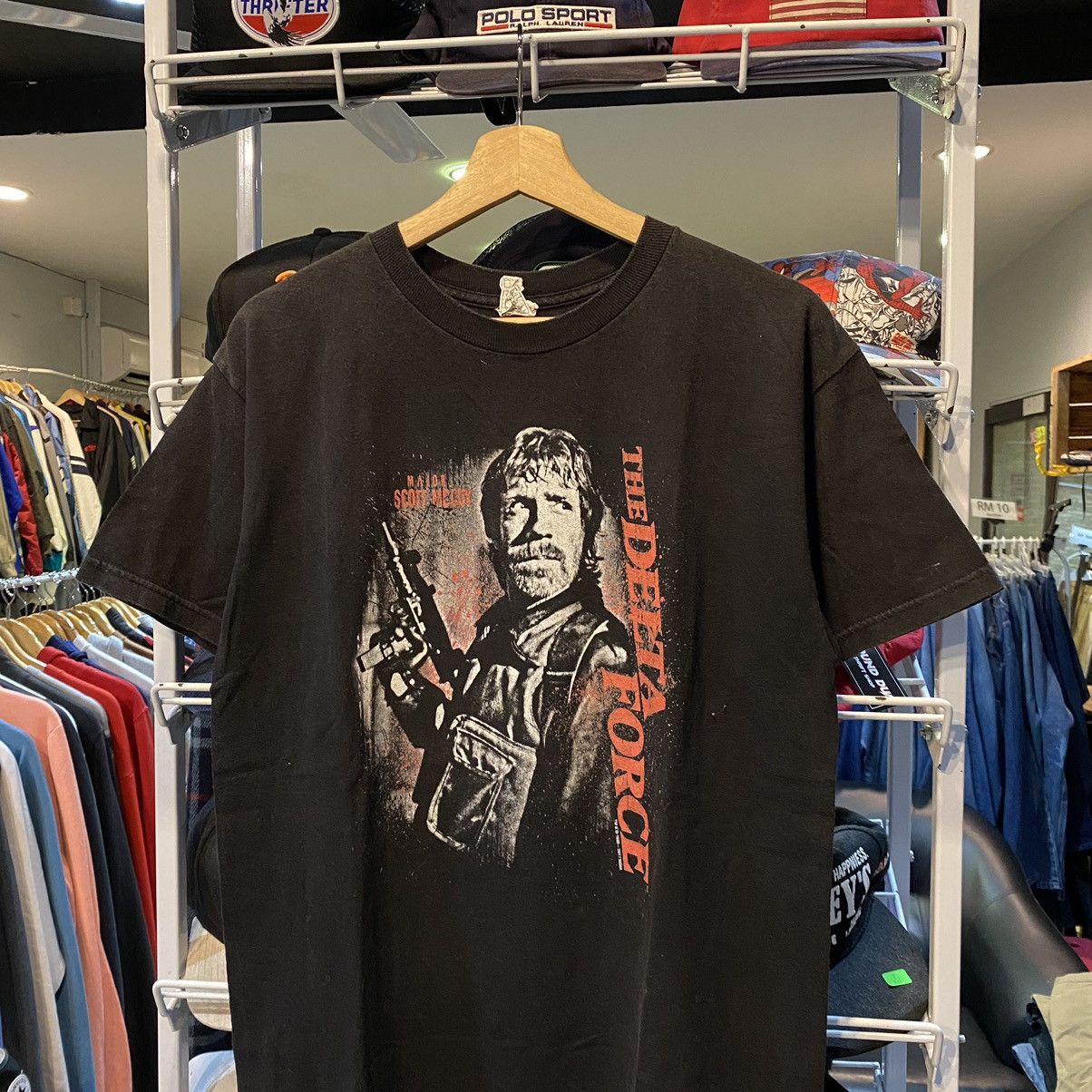 Vintage 2011 Chuck Norris Movie Band The Delta Force Tee, image size:1204x1204