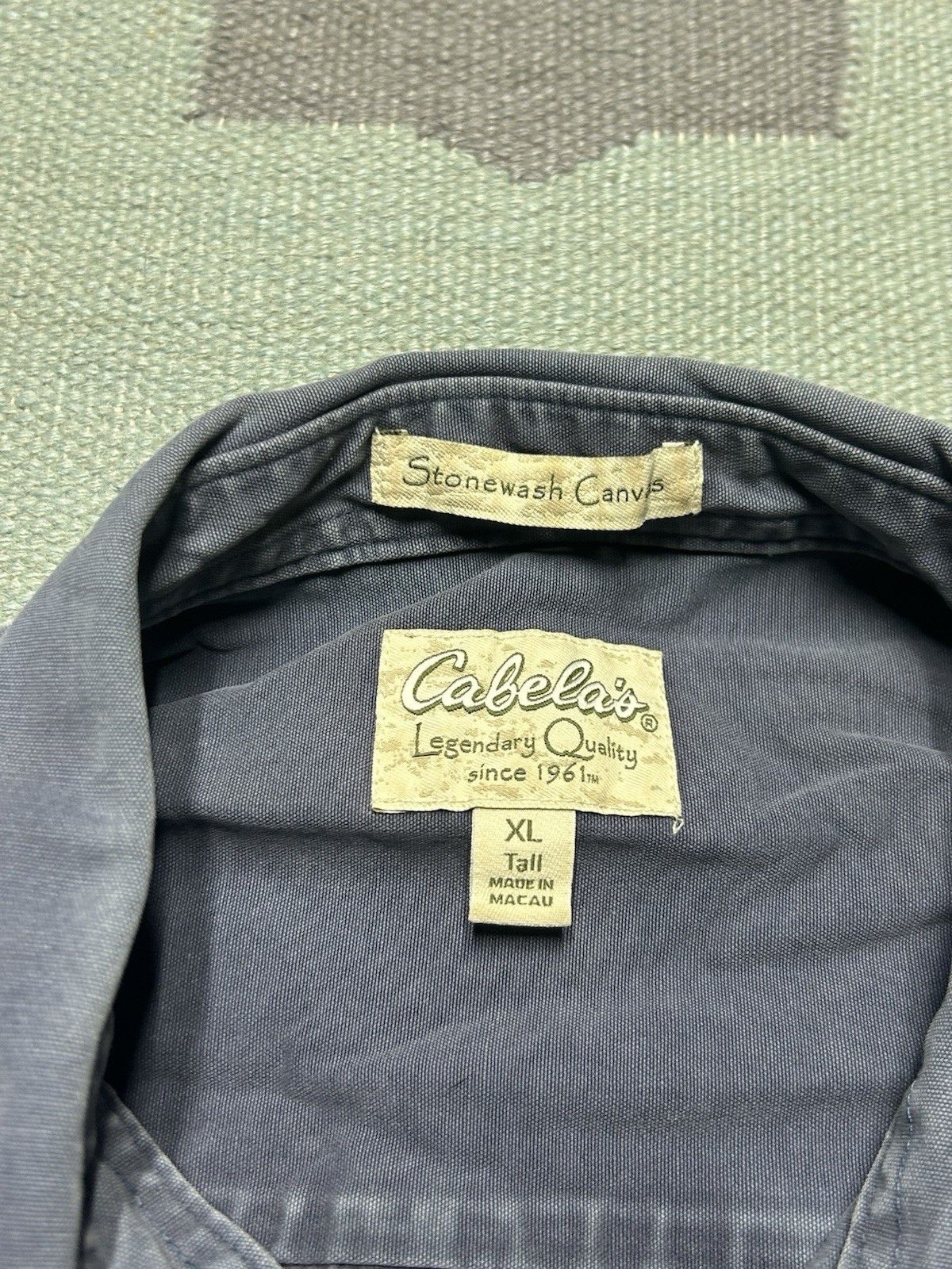 Vintage Vintage cabelas button shirt stonewash canvas cotton XL tall Size US XL / EU 56 / 4 - 5 Thumbnail