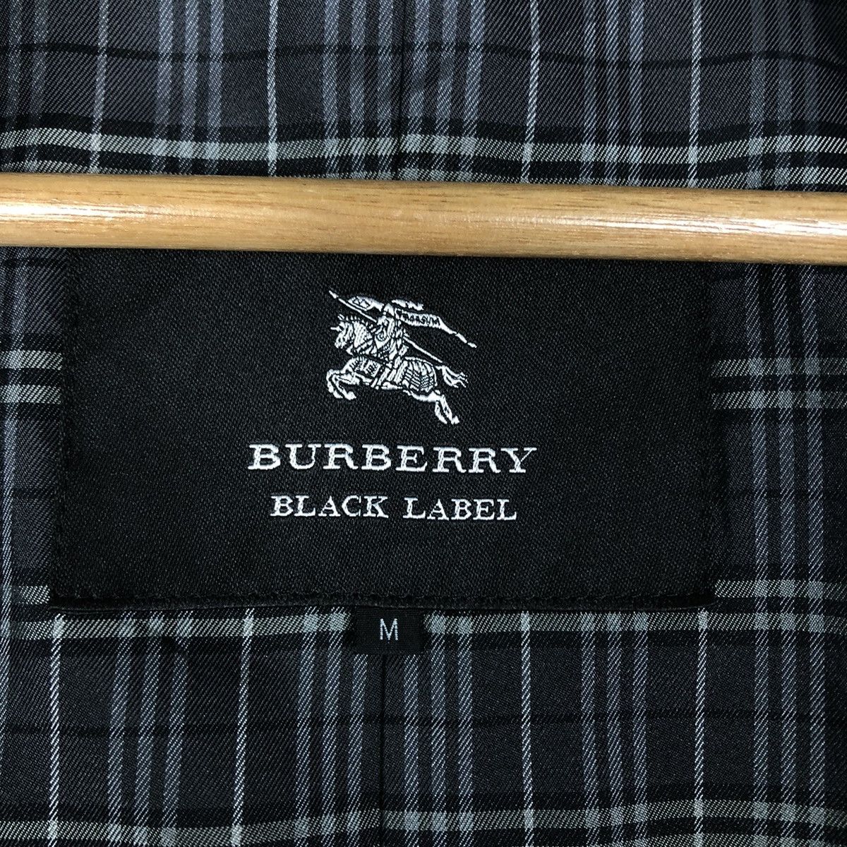 Burberry 🔥Vintage Burberry Black Label Long Jacket Nova Check Lining Size US M / EU 48-50 / 2 - 17 Thumbnail