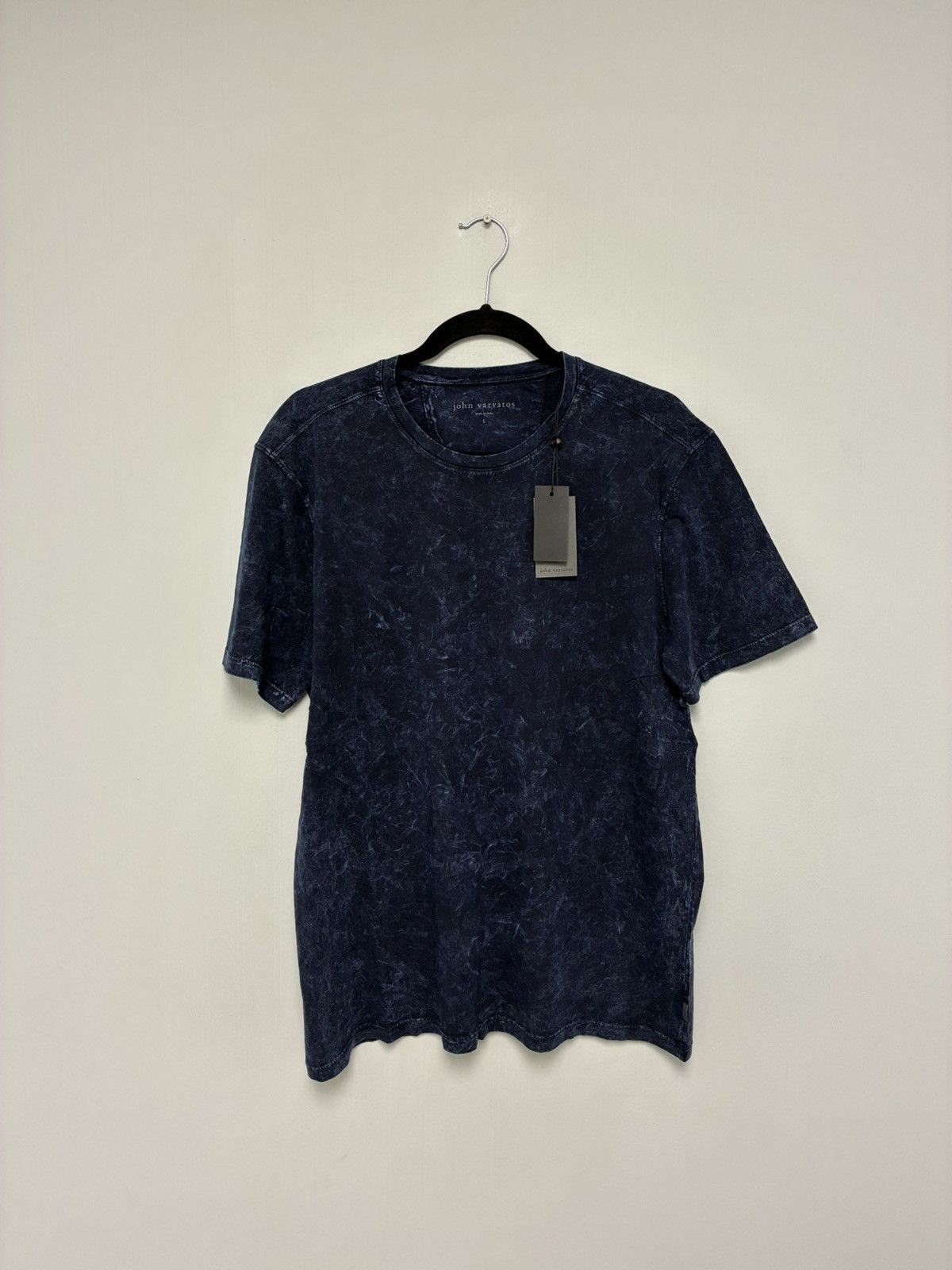 John Varvatos Blue Abstract Marble Cotton tee Size large Size US L / EU 52-54 / 3 - 10 Thumbnail