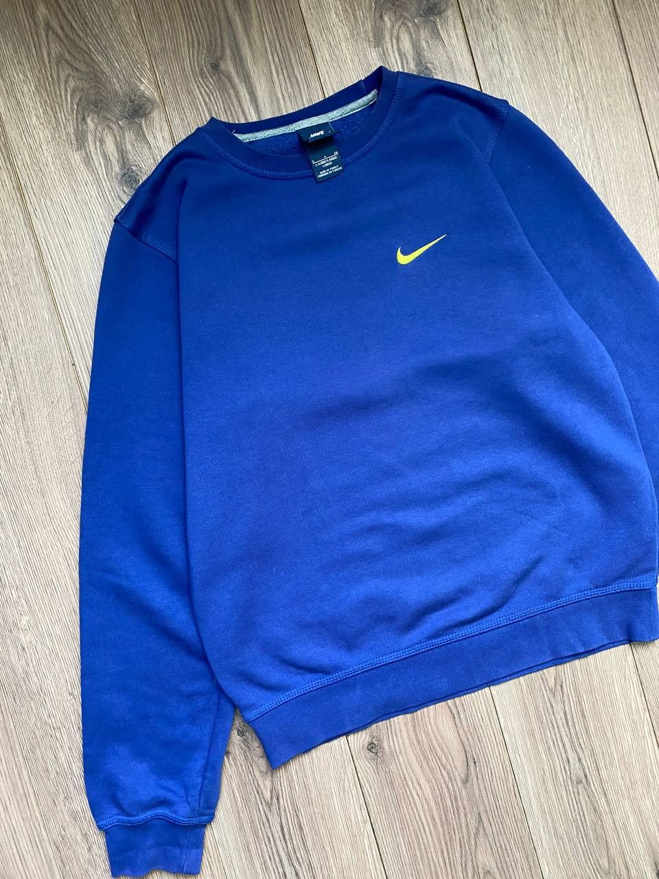 Nike × Vintage Vintage Nike Y2K Basic Purple Sweatshirt Yellow Swoosh Size US S / EU 44-46 / 1 - 2 Thumbnail