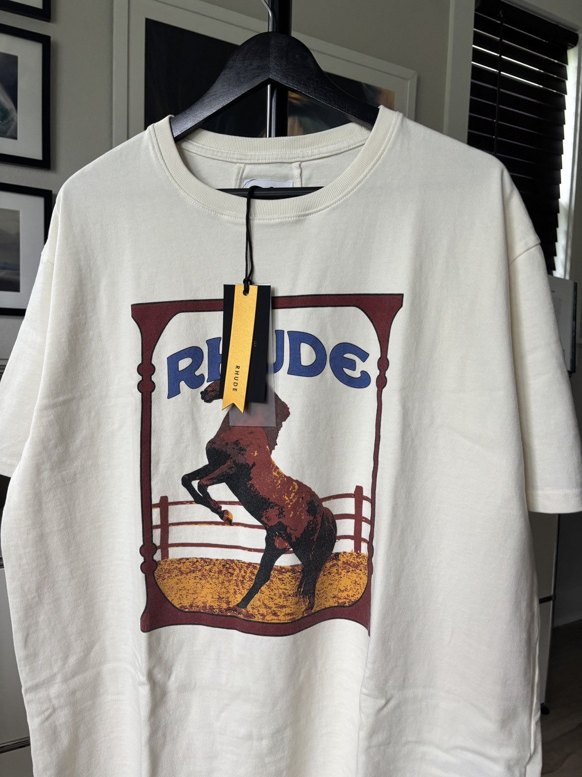 Rhude RHUDE HORSE COWBOY WESTERN LOGO TEE Size US L / EU 52-54 / 3 - 3 Thumbnail