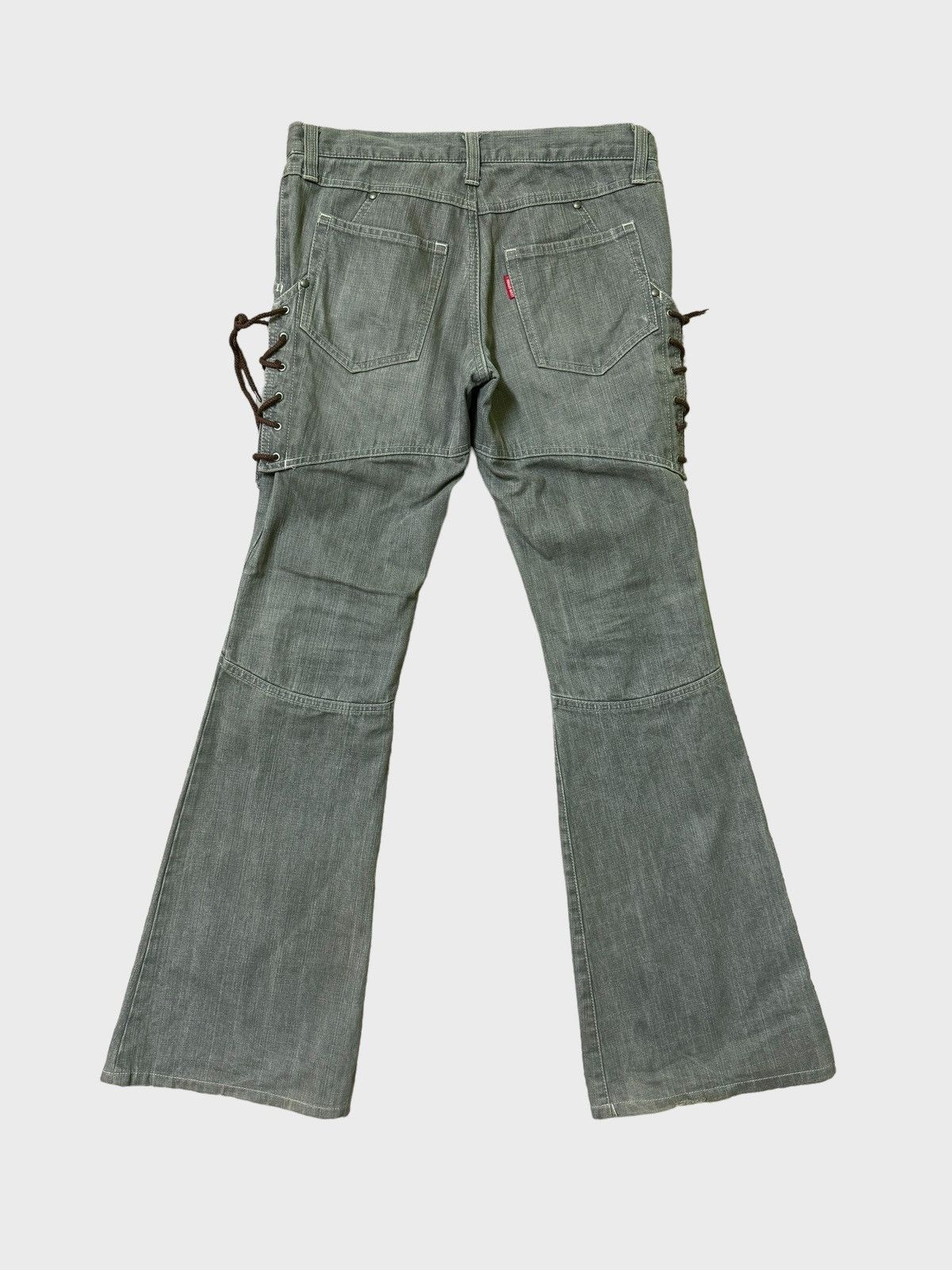 Tornado Mart Flare Tornado Mart Double Laced Denim jeans Size US 29 - 2 Thumbnail