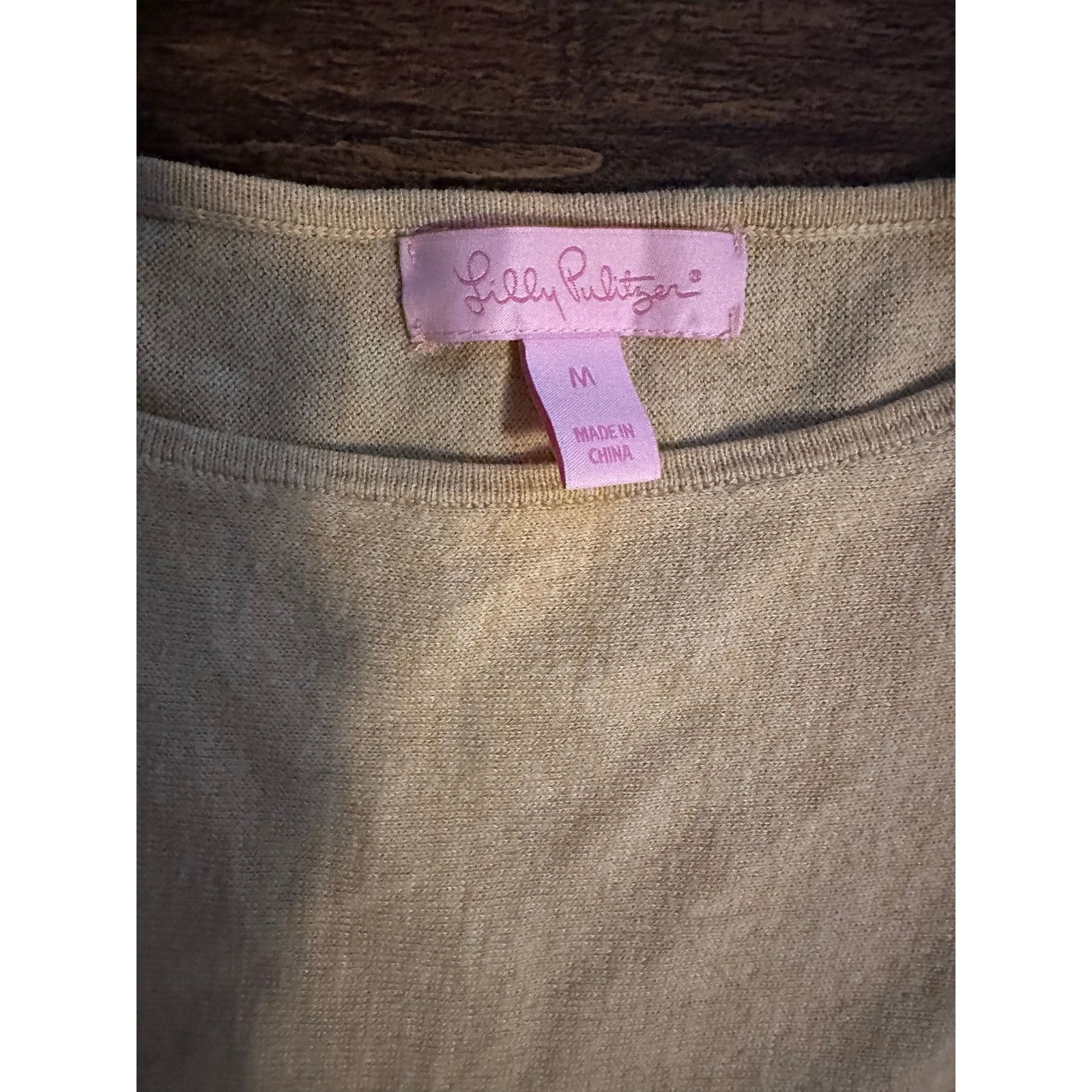 Lilly Pulitzer Lilly Pulitzer Elba Coolmax Sweater women's medium tan Size M / US 6-8 / IT 42-44 - 3 Thumbnail