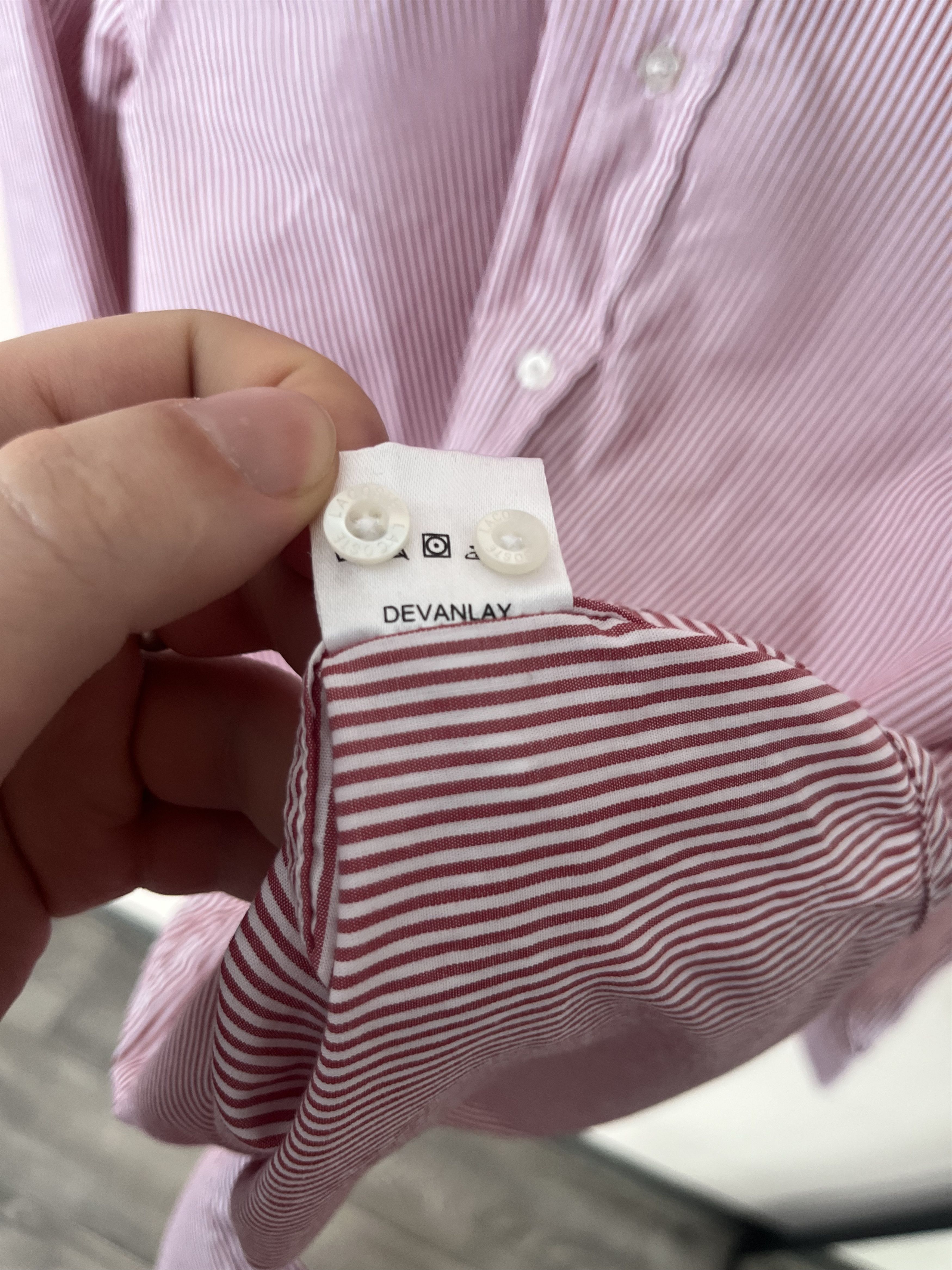 Lacoste Lacoste Slim Fit Shirt Stripe Button Down Long Sleeve Size US L / EU 52-54 / 3 - 7 Thumbnail