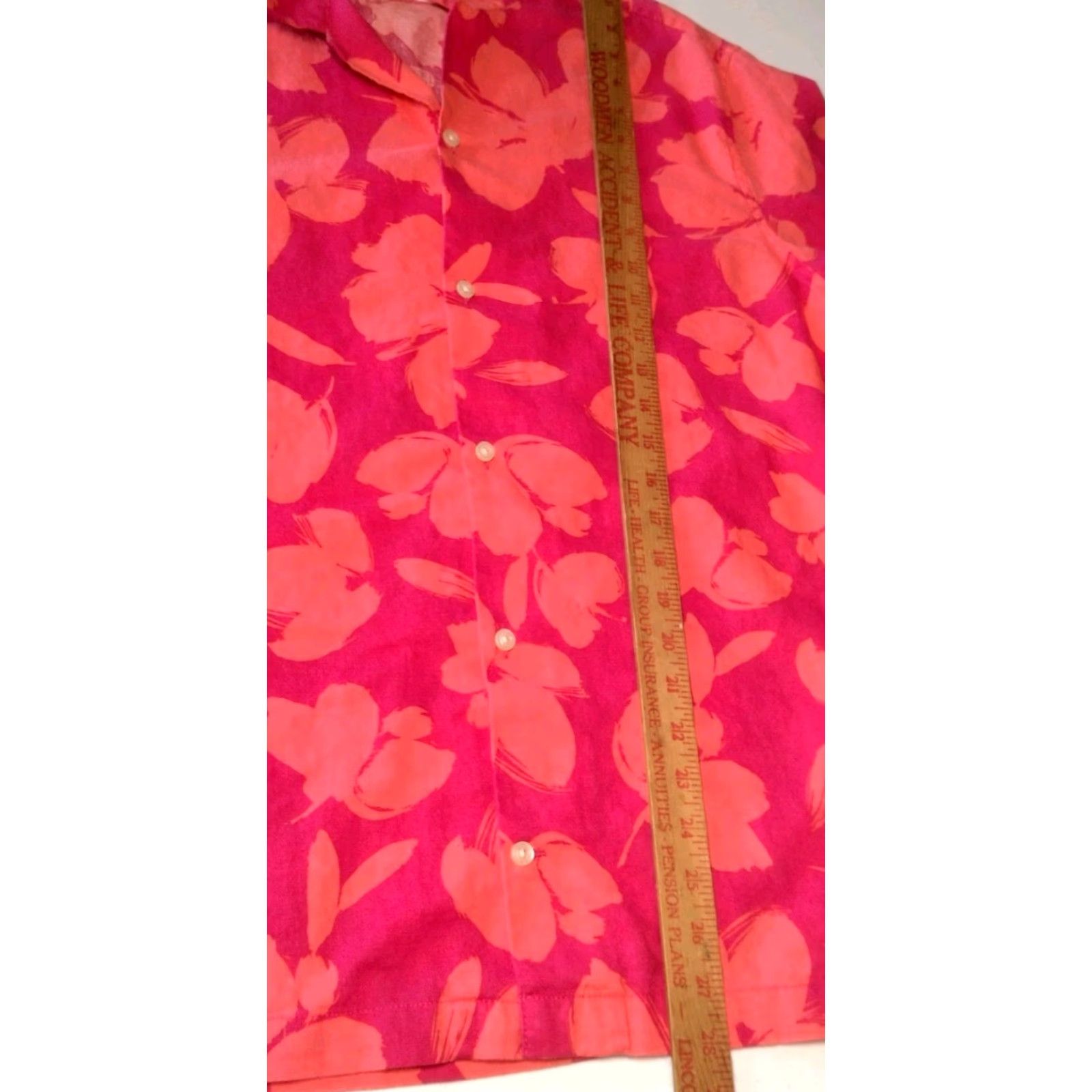 Gap Gap Linen Blend Shirt Men L Pink Salmon Floral Beach Surf Vacation Shirt Size US L / EU 52-54 / 3 - 7 Thumbnail