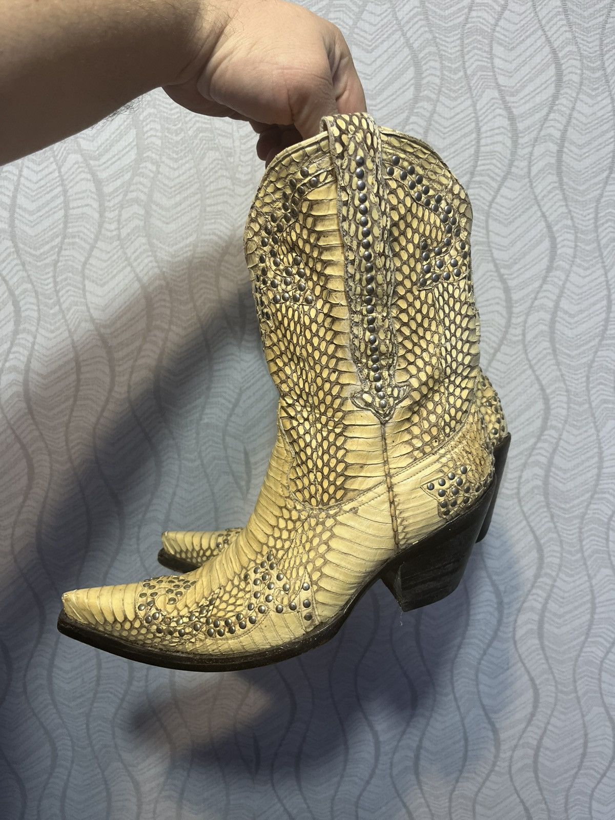 Old Gringo RARE Mexicana Old Gringo Collection Snakeskin Western Boots Size US 8.5 / IT 38.5 - 6 Thumbnail