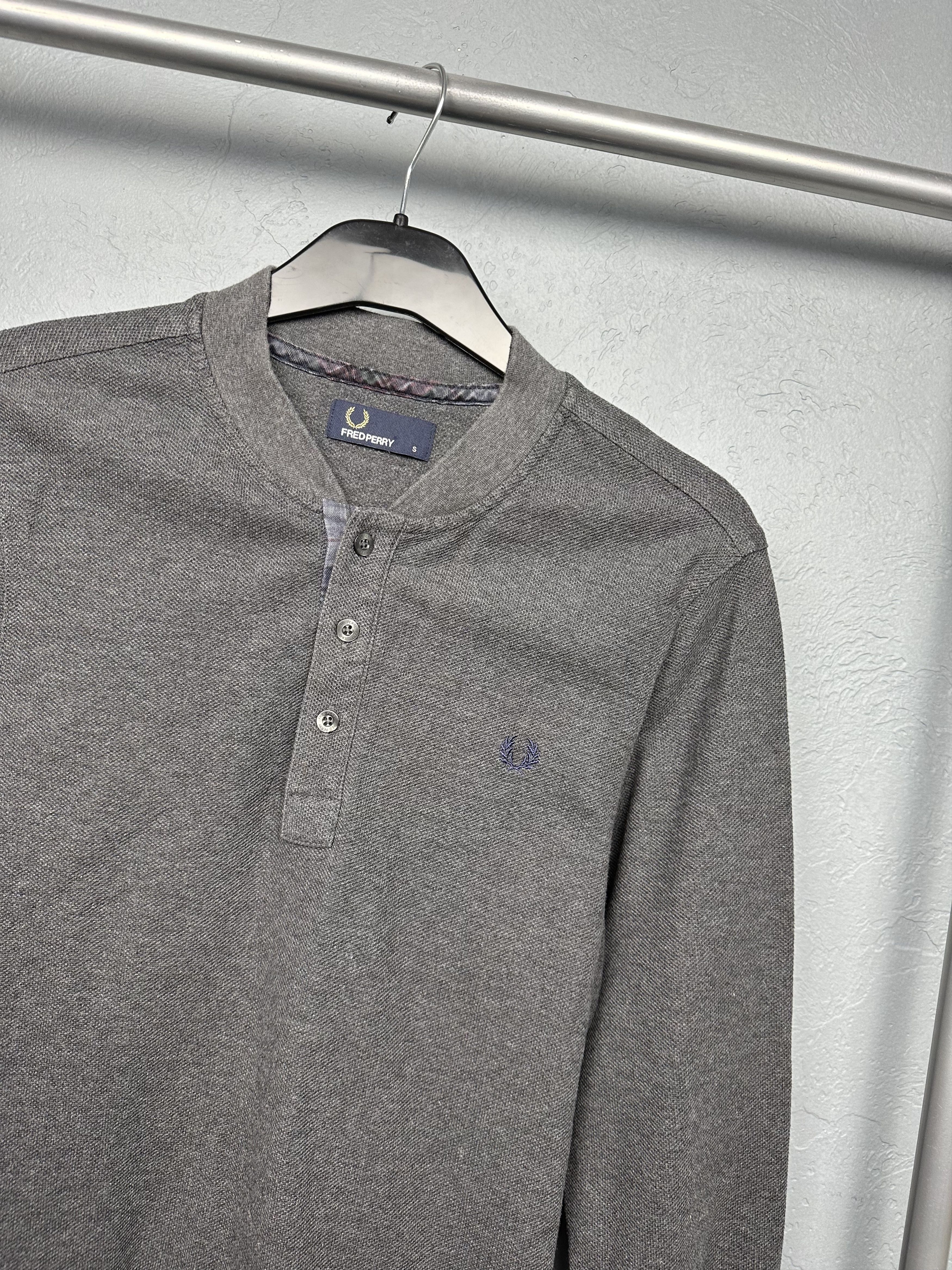 Fred Perry Fred Perry Mens Henley Long Sleeve Polo Shirt Size US S / EU 44-46 / 1 - 2 Thumbnail