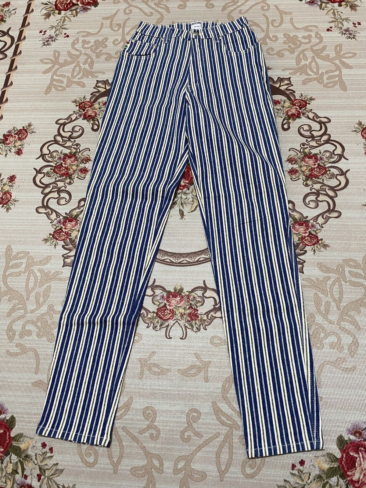 Moschino Moschino Italy Stripe Jeans Denim Women Size 23" - 2 Thumbnail