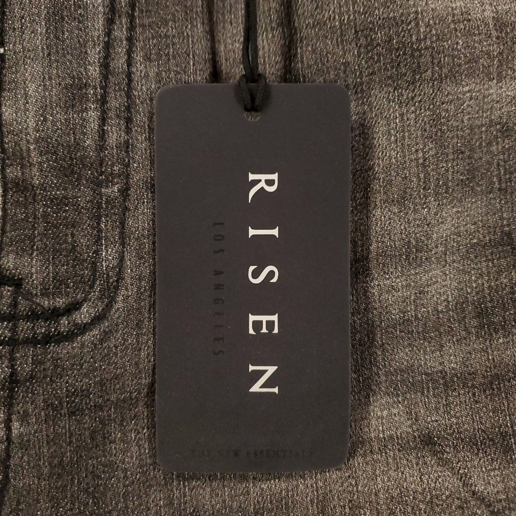 Vintage VINTAGE New Risen Jeans Womens Junior 27 5 Grey Distressed Skinny Jeans Frayed Hem Jeans - 90s Bohemian Grunge Hipster Slim 27 in Inseam Womens Size 28" / US 6 / IT 42 - 2 Thumbnail