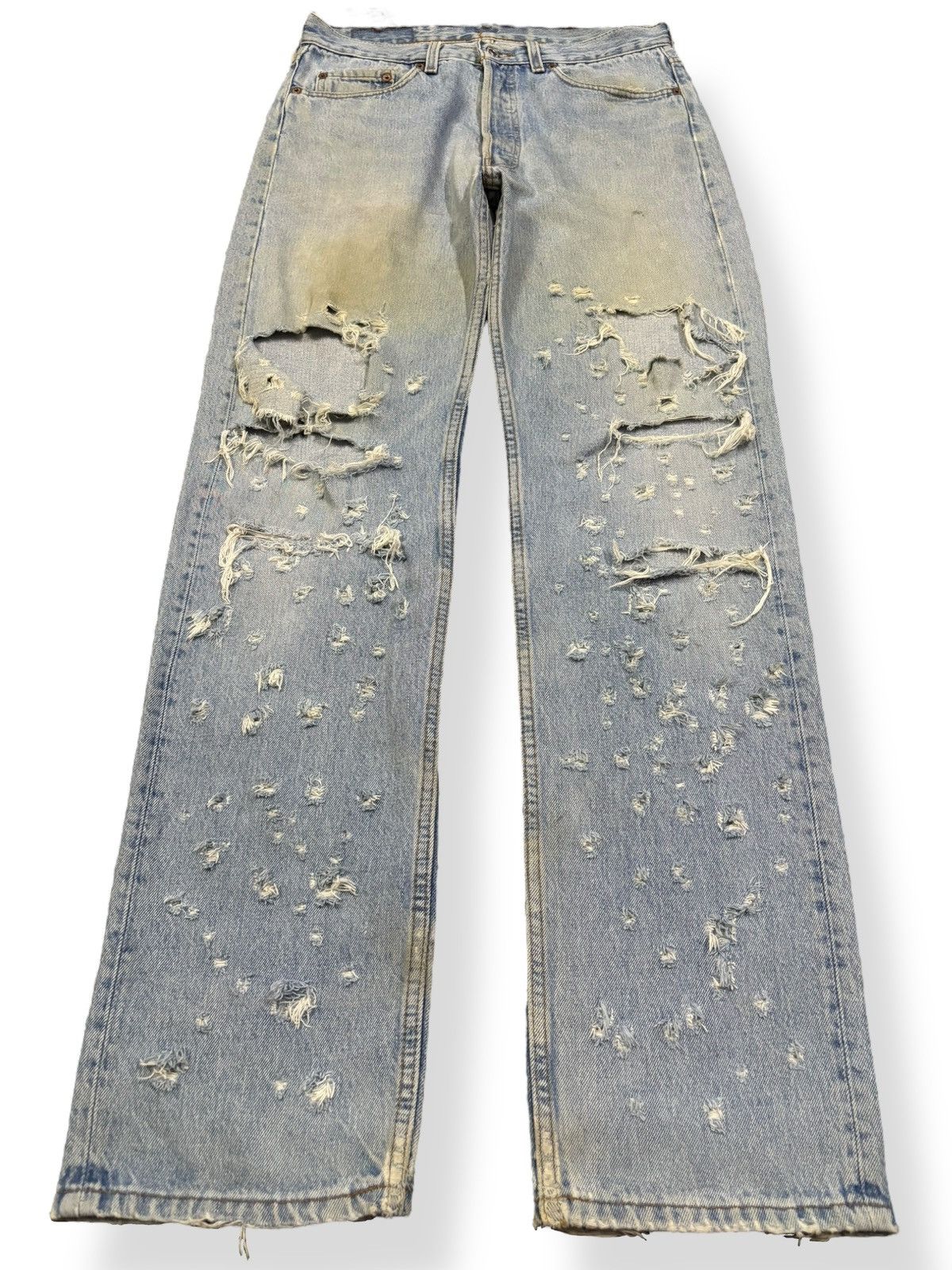 Levi's Vintage 90s Levis 501 Rusty Mud Wash Distressed Grunge Jeans Size US 31 - 1 Thumbnail