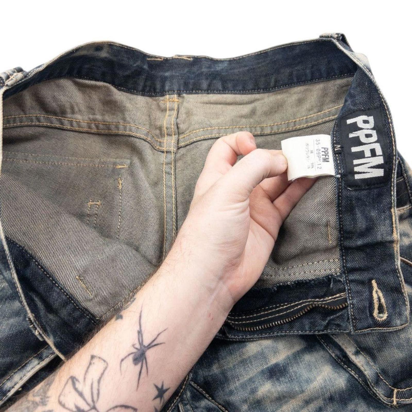 Other Vintage PPFM Curved Stacked Leg Denim Jeans Size W33 Size US 33 - 7 Thumbnail