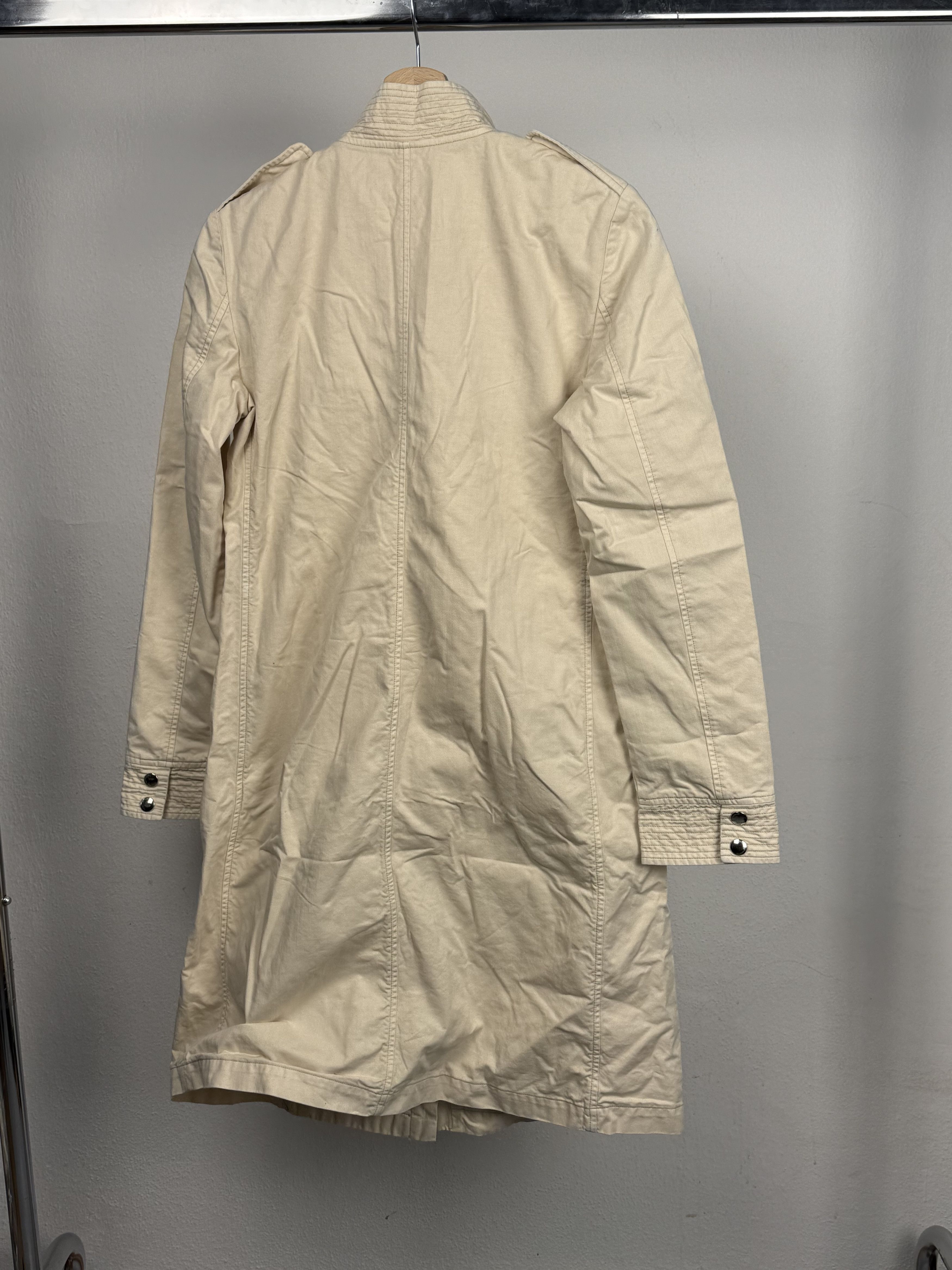 Emporio Armani Vintage 90s Emporio Armani very rare metal clasp trench coat Size M / US 6-8 / IT 42-44 - 2 Thumbnail
