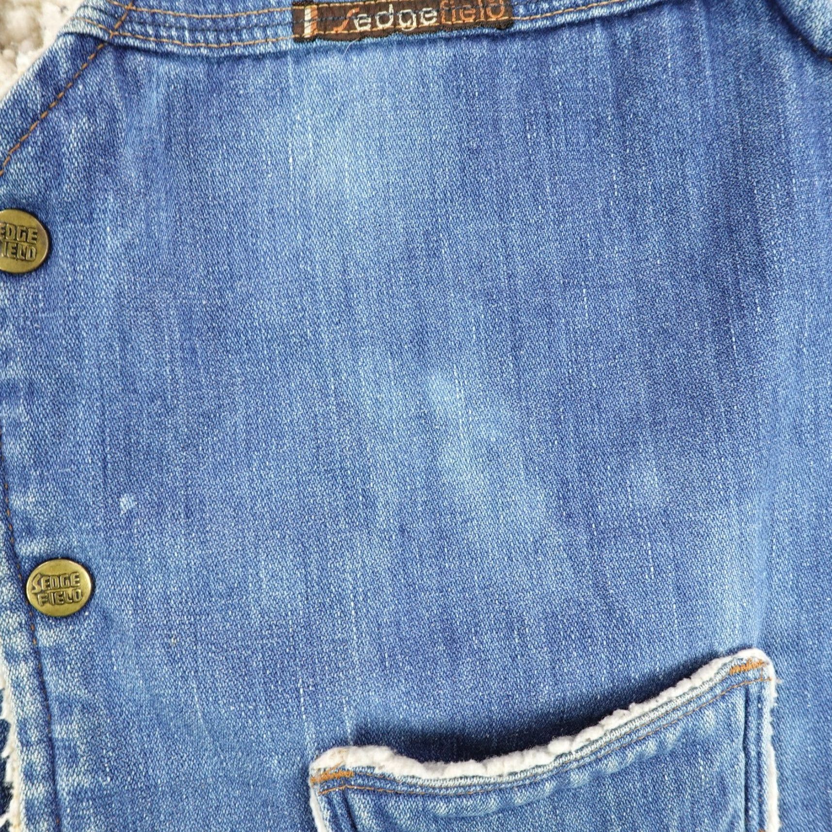 Denime Vintage Sedgefield Vest Men XL Denim Do Nothing Sherpa Lined Snap Up Western 70s Size US XL / EU 56 / 4 - 4 Thumbnail