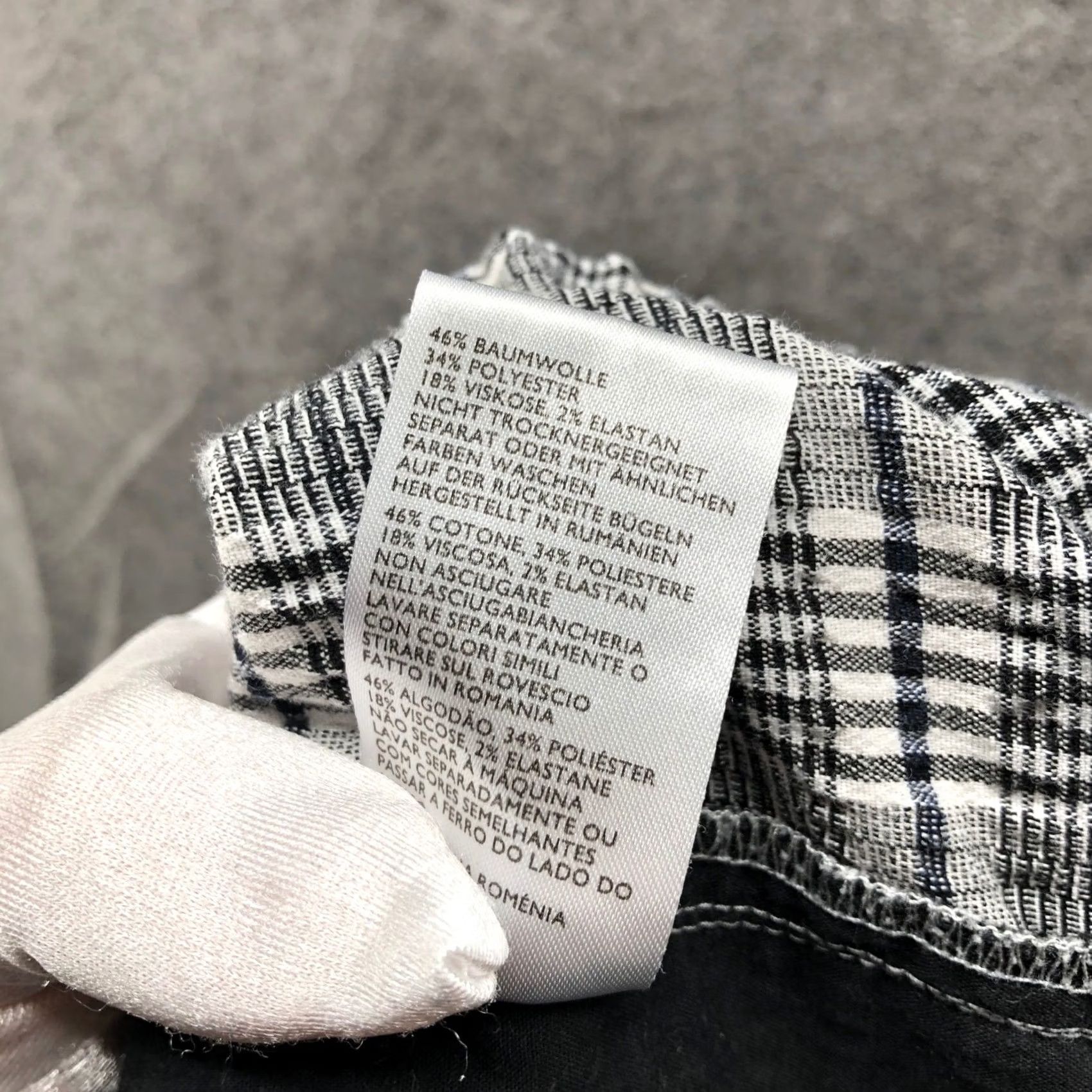 Urban Outfitters VINTAGE Urban Outfitters Gray Plaid High Waisted Pleated Seersucker Pants Womens M Knit Size 32" / US 10 / IT 46 - 5 Thumbnail