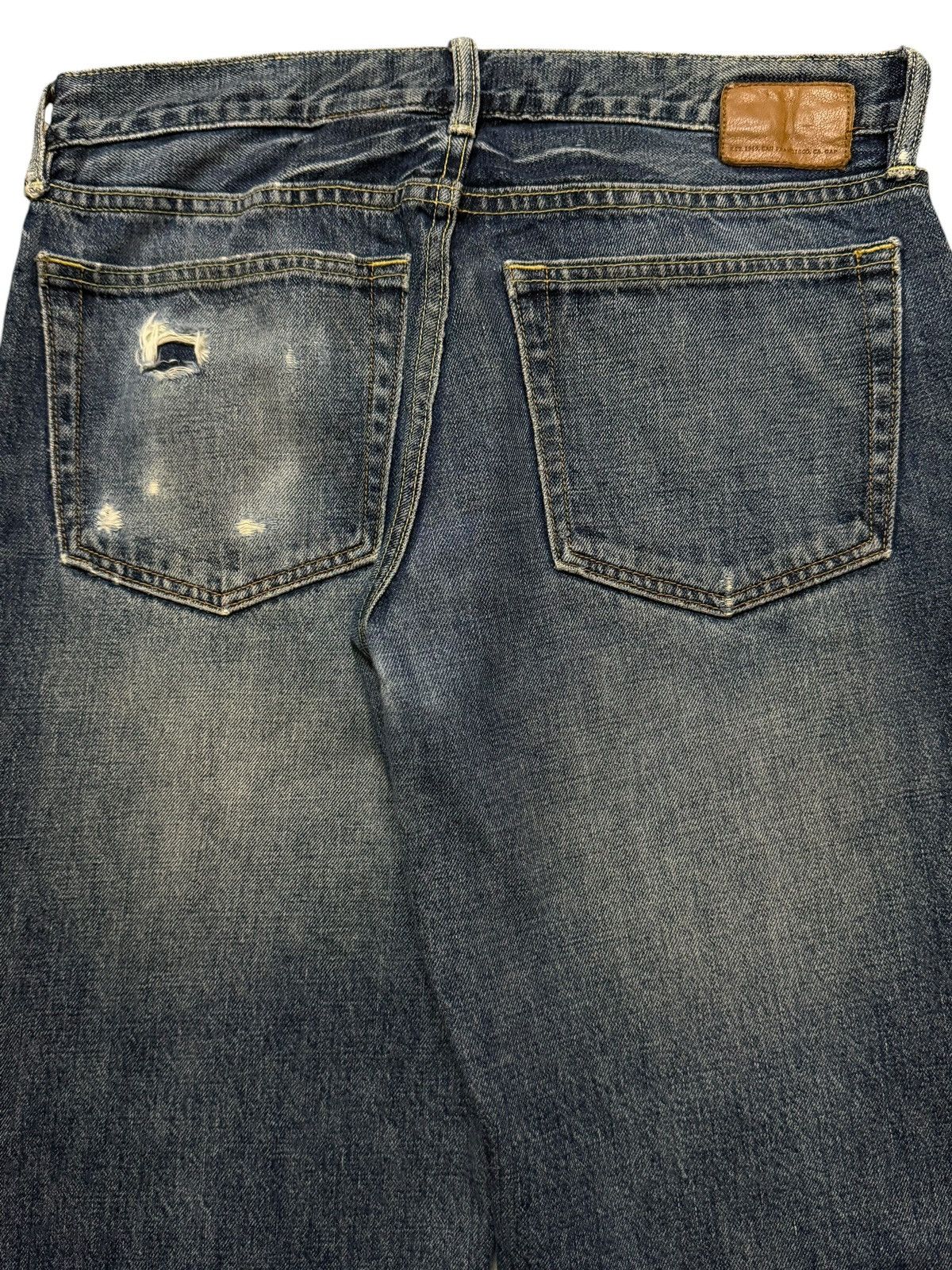 Gap Vintage Y2K Gap Blue Faded Wash Whiskers Straight Leg Jeans Size US 31 - 5 Thumbnail