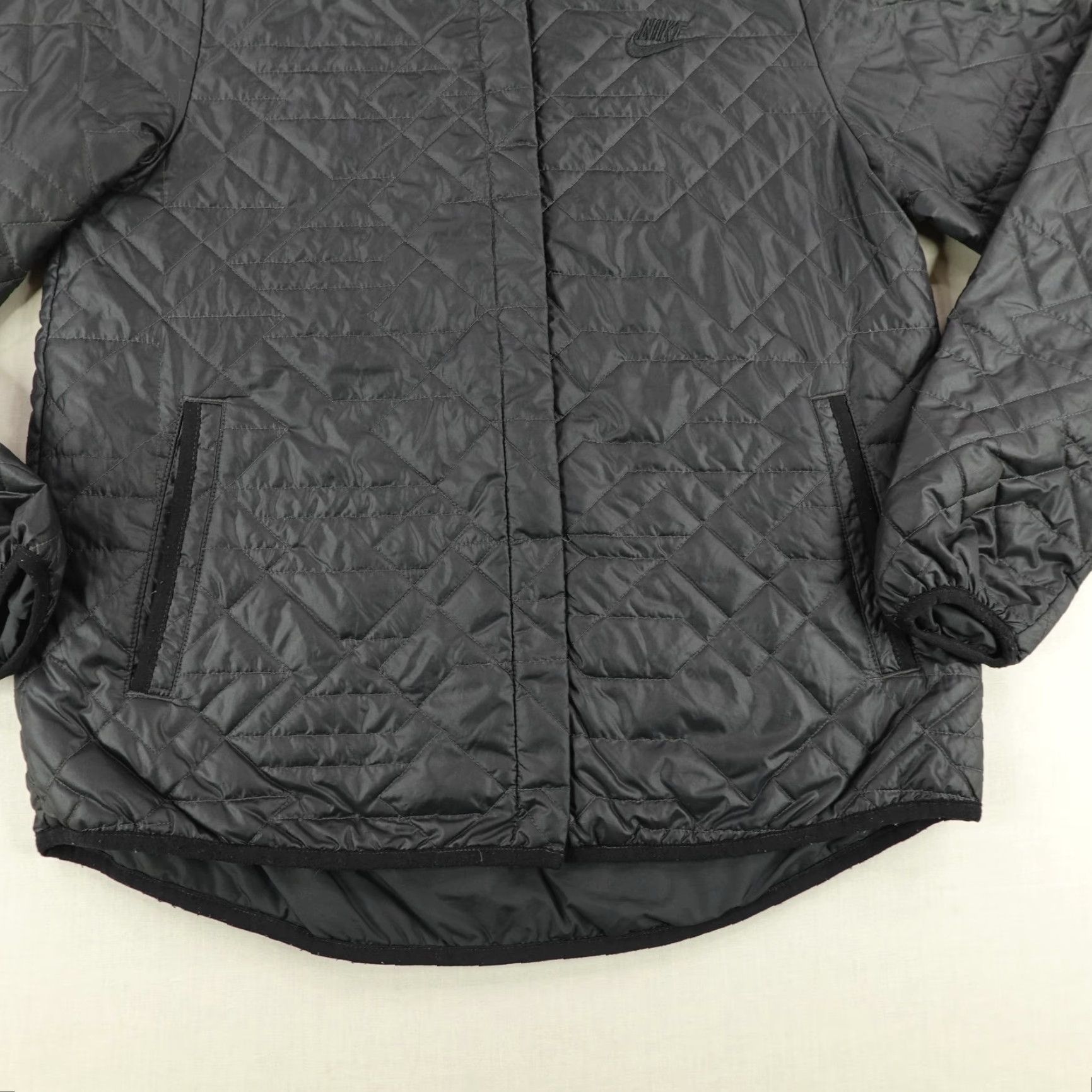 Nike Nike Jacket Womens Medium Black Primaloft Quilted Insulated Puffer Bomber Coat Size M / US 6-8 / IT 42-44 - 4 Thumbnail