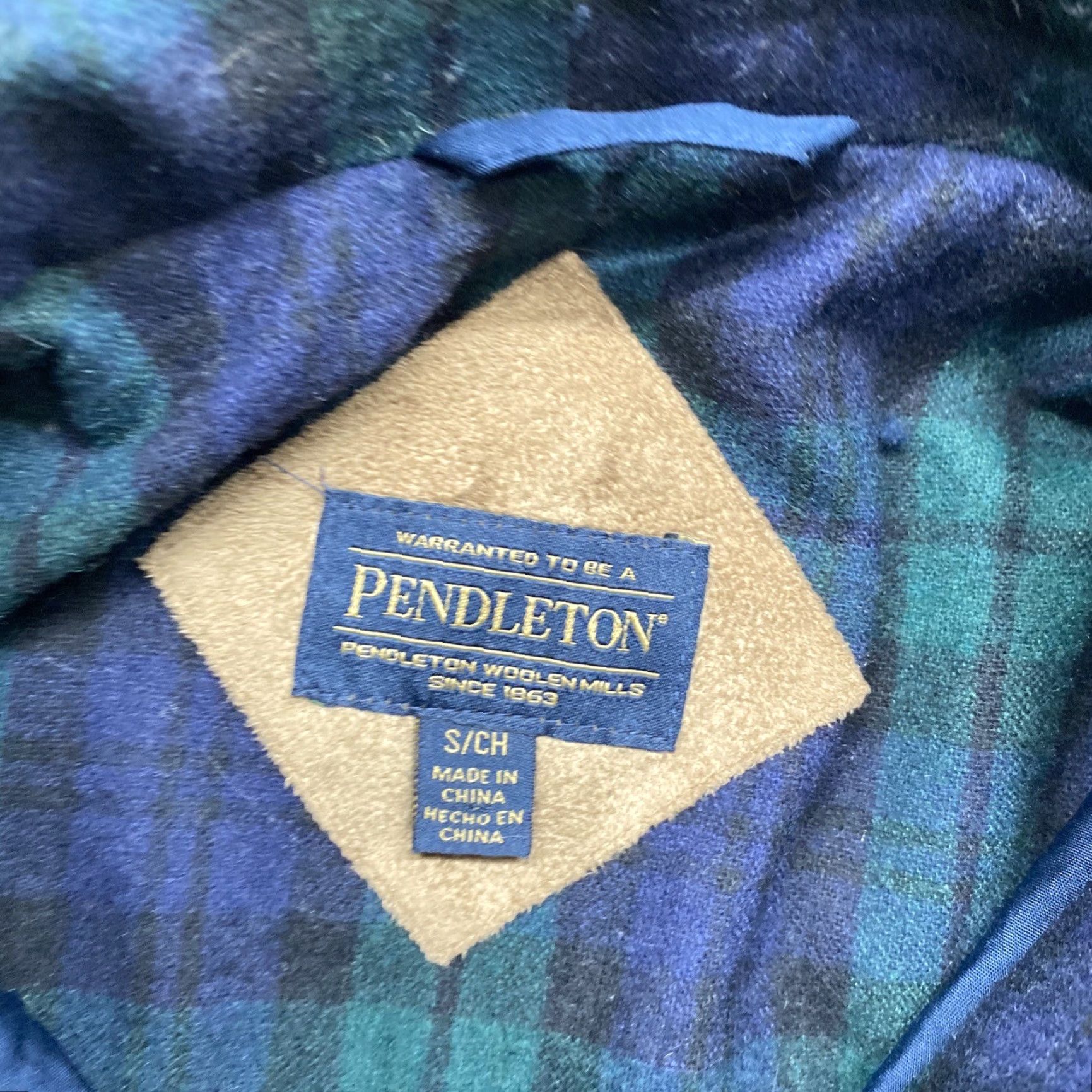 Pendleton Pendleton Sherpa Full Zip Fleece Deep Pile Jacket Plaid Blue Small Womens Size S / US 4 / IT 40 - 4 Thumbnail