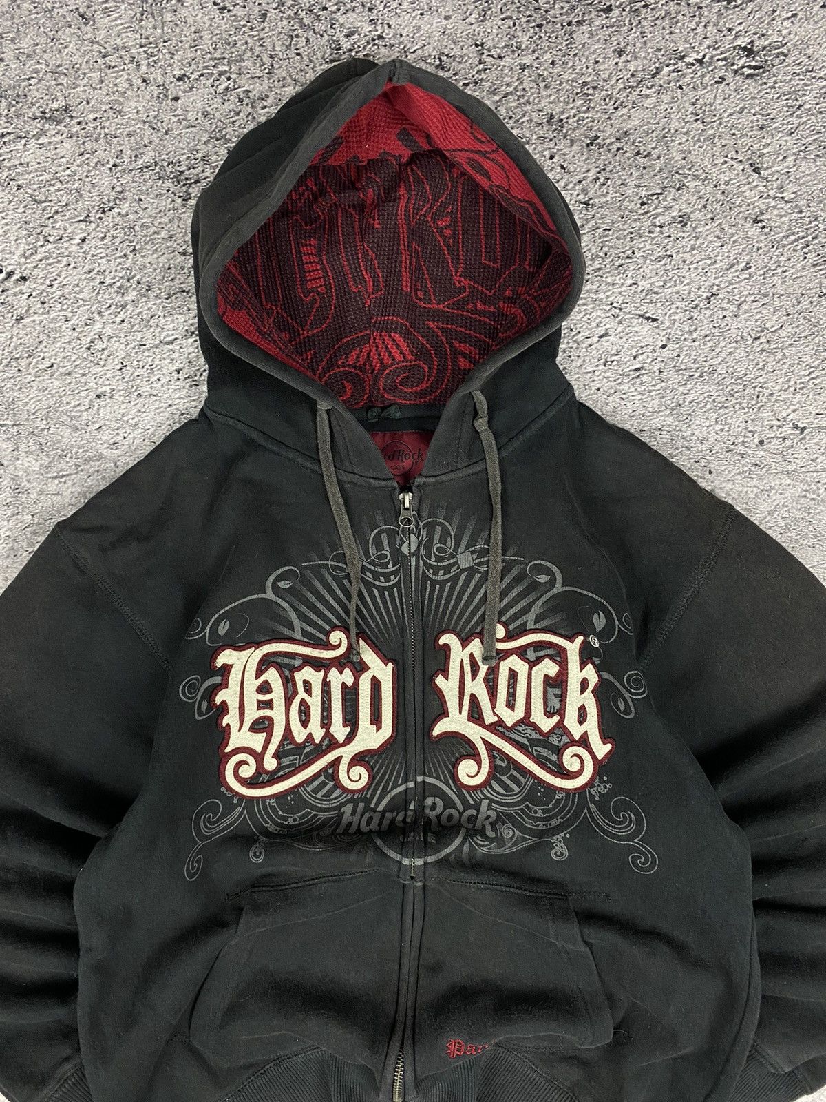 Very Rare Vintage Zip Hoodie Hard Rock Affliction opium 90's
