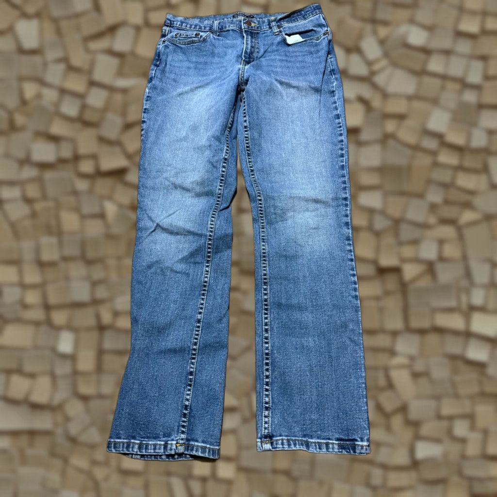 Denime Member's Mark Jeans Mens Size 34x32 Blue Straight Fit Premium Stretch Denim Jeans Size US 34 / EU 50 - 1 Thumbnail
