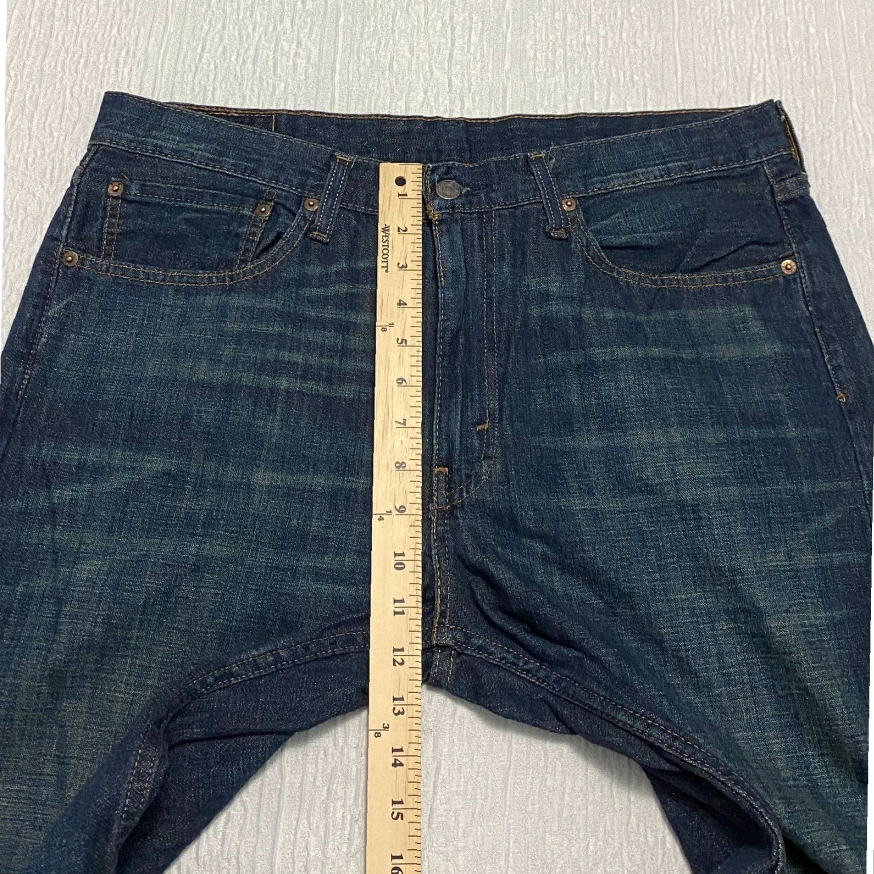 Levi's Levis 514 Levi's 514 Straight Fit Jeans 36x32 Denim Blue 5-Pocket Mens Regular Straight Jeans - Dark Wash Cotton Denim Men Jeans 36 Inseam Blue Size US 36 / EU 52 - 7 Thumbnail