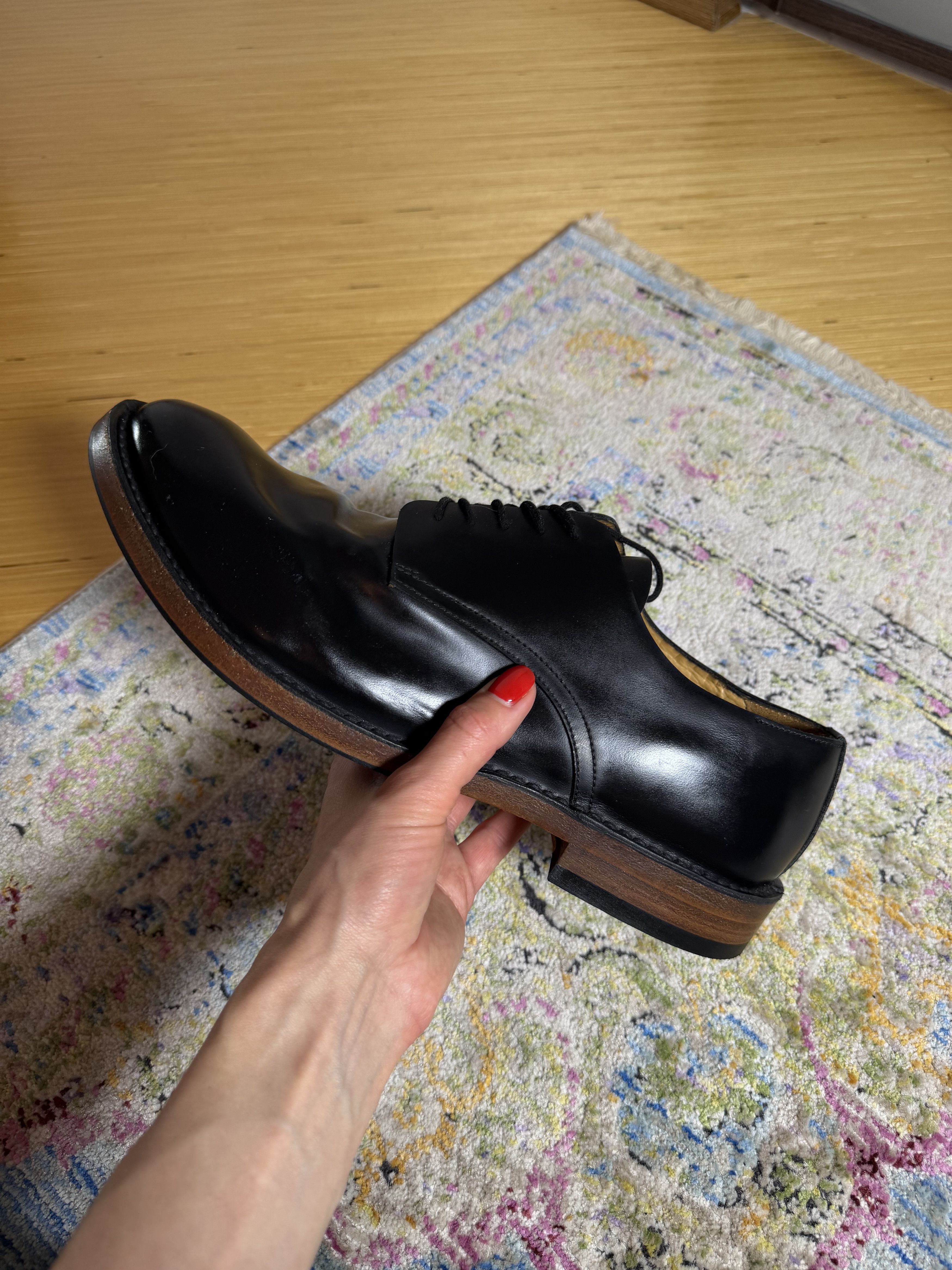 Officine Creative Officine Creative Black Leather Derby Shoes ANATOMIA 012 Size US 11 / EU 44 - 12 Thumbnail