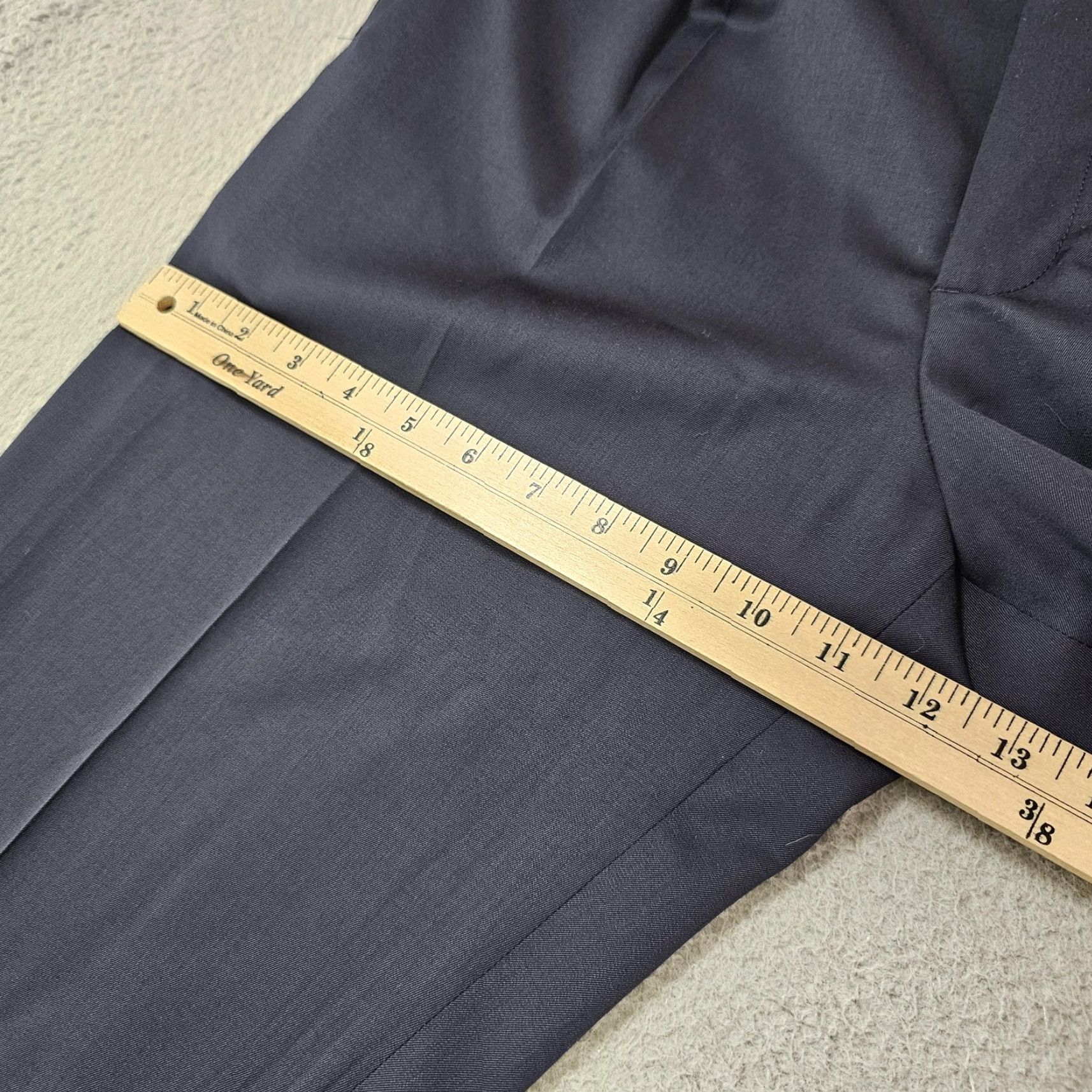 Barena Barena Venezia Dress Pants Mens 34 Navy Pleated Cuffed Slacks Tailored Side Tabs Size US 34 / EU 50 - 5 Thumbnail