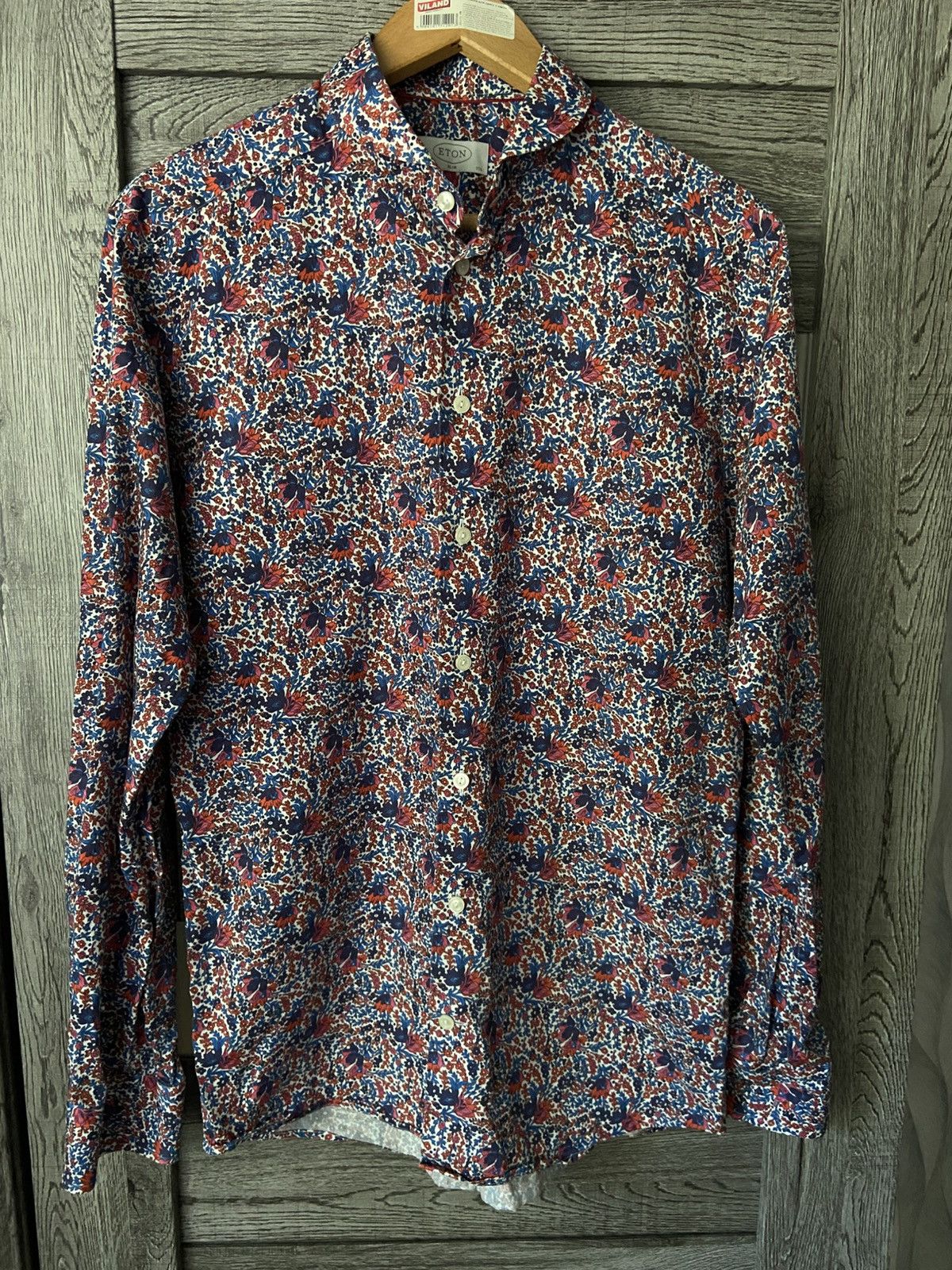 Eton Eton shirt slim classic multicolour flowers Size US S / EU 44-46 / 1 - 1 Thumbnail