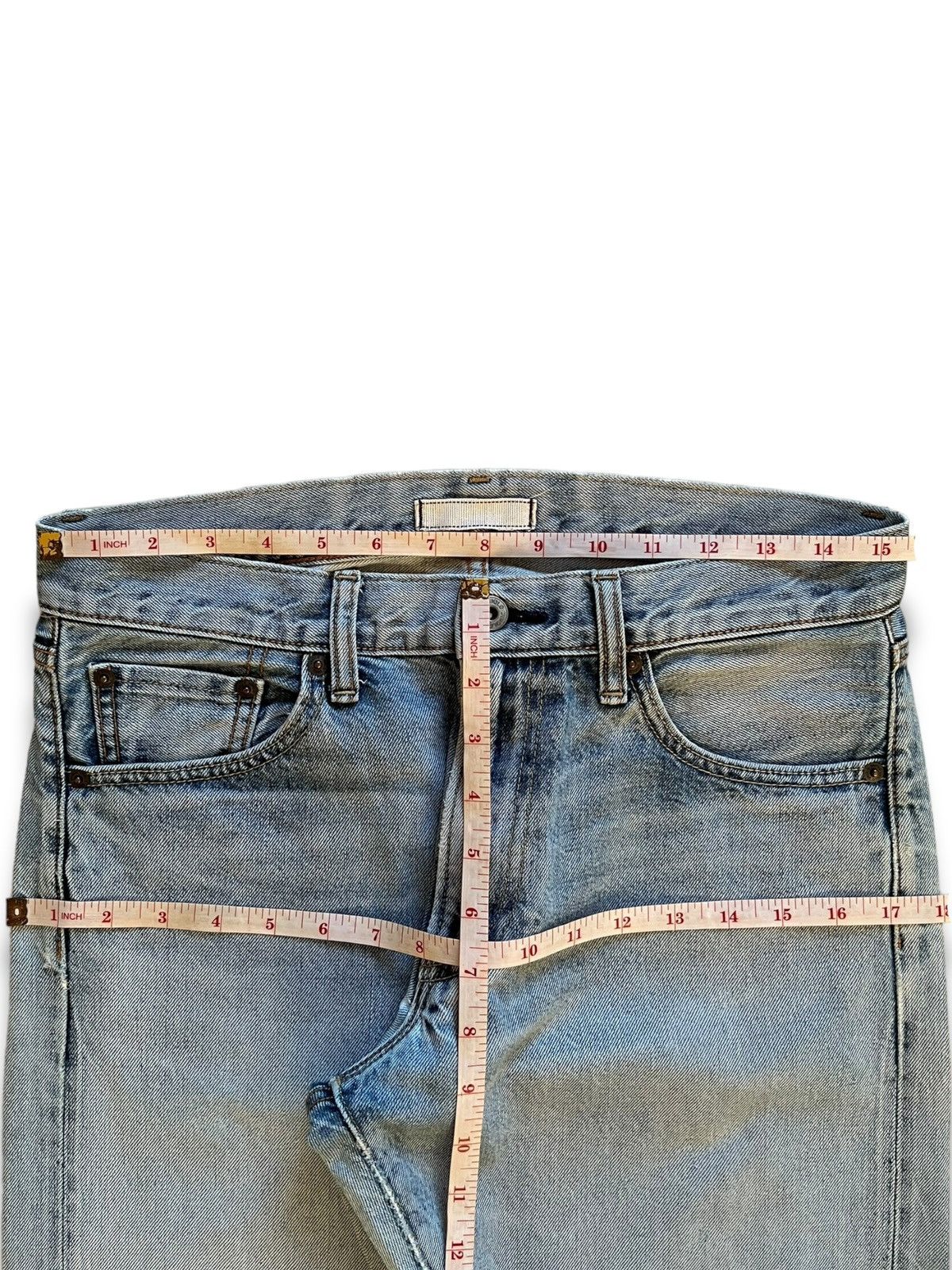 Japanese Brand × Uniqlo Vintage Japanese Uniqlo Selvedge Faded Wash Loose Jeans Size US 31 - 13 Thumbnail