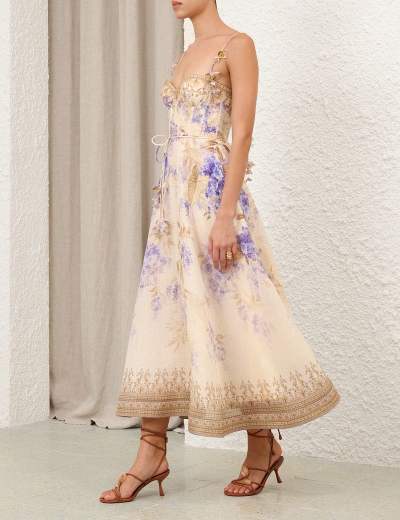 Zimmermann oc11z0226 Dawning Picnic Dress In Multicolor Size L / US 10 / IT 46 - 3 Thumbnail